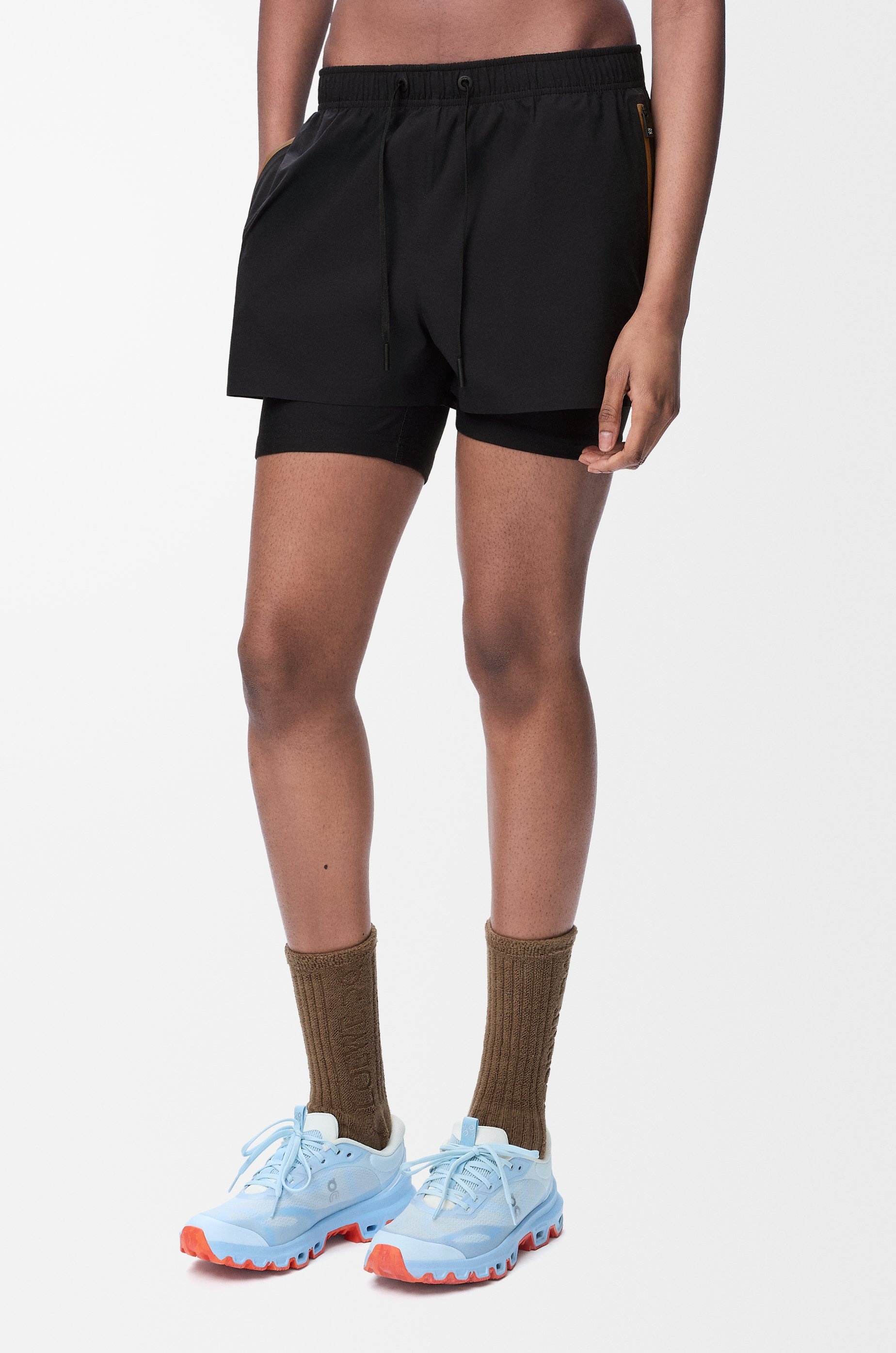 Performance shorts in technical shell - 3