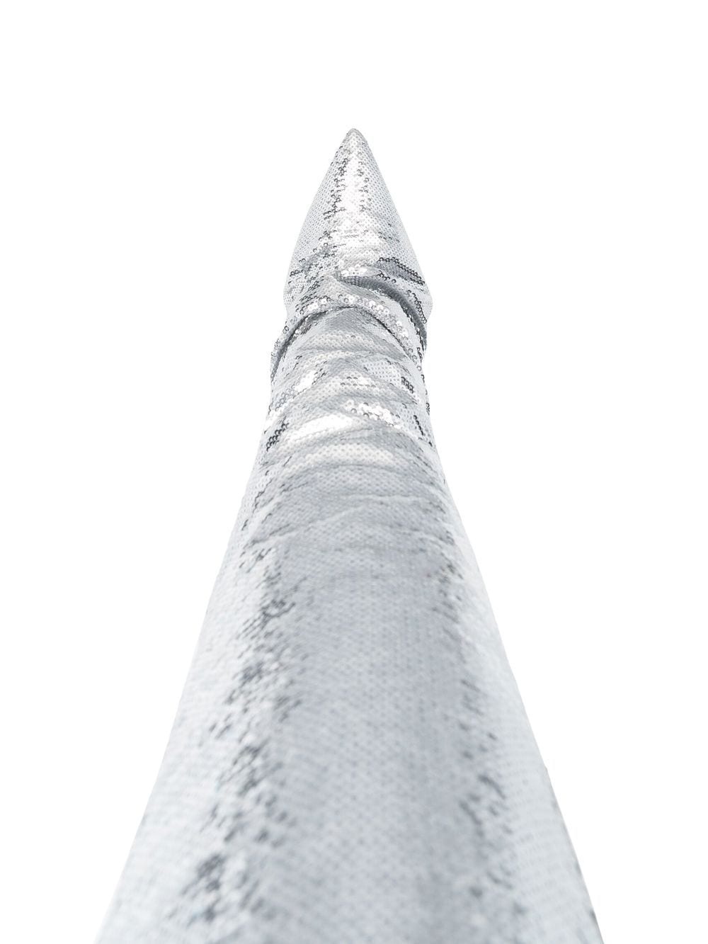 silver-tone sequin boots - 4