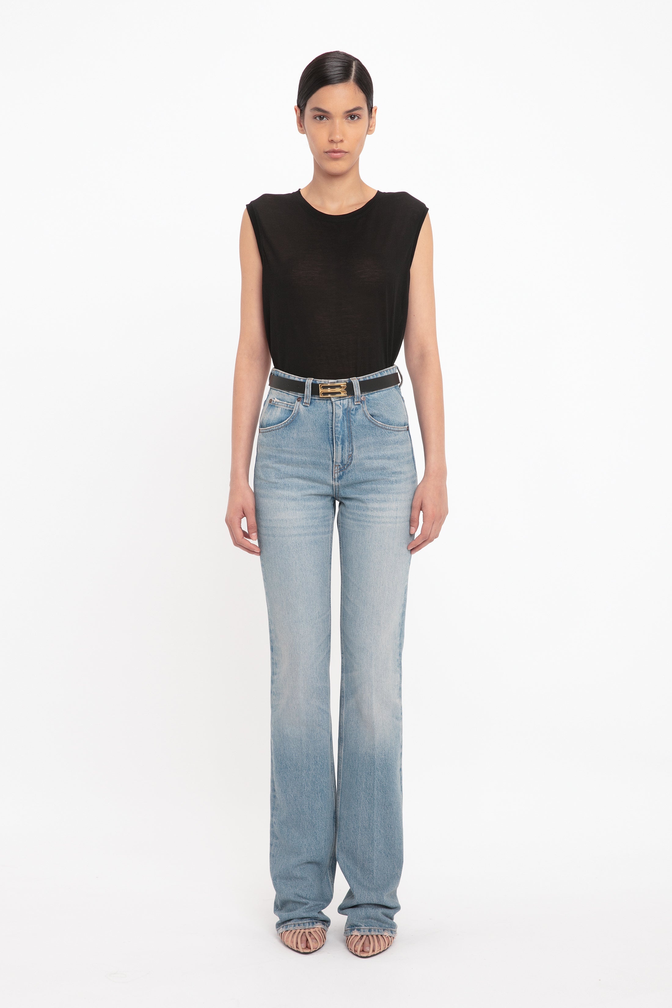 Julia High Waisted Jean In Pale Blue Wash - 2