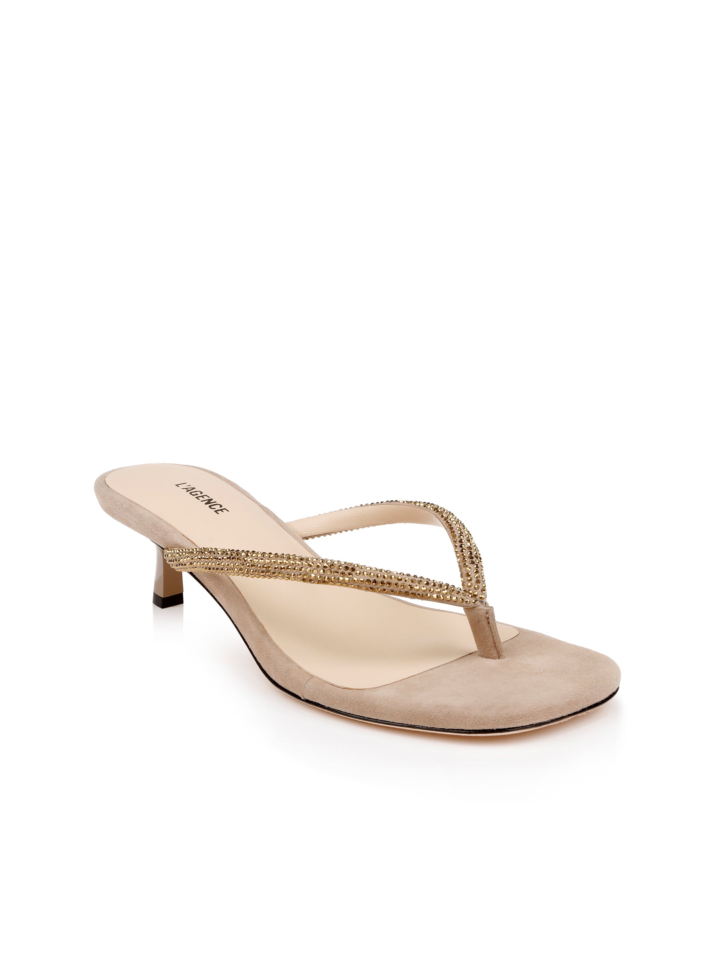 Hortense Crystal-Strap Kitten Heel - 2
