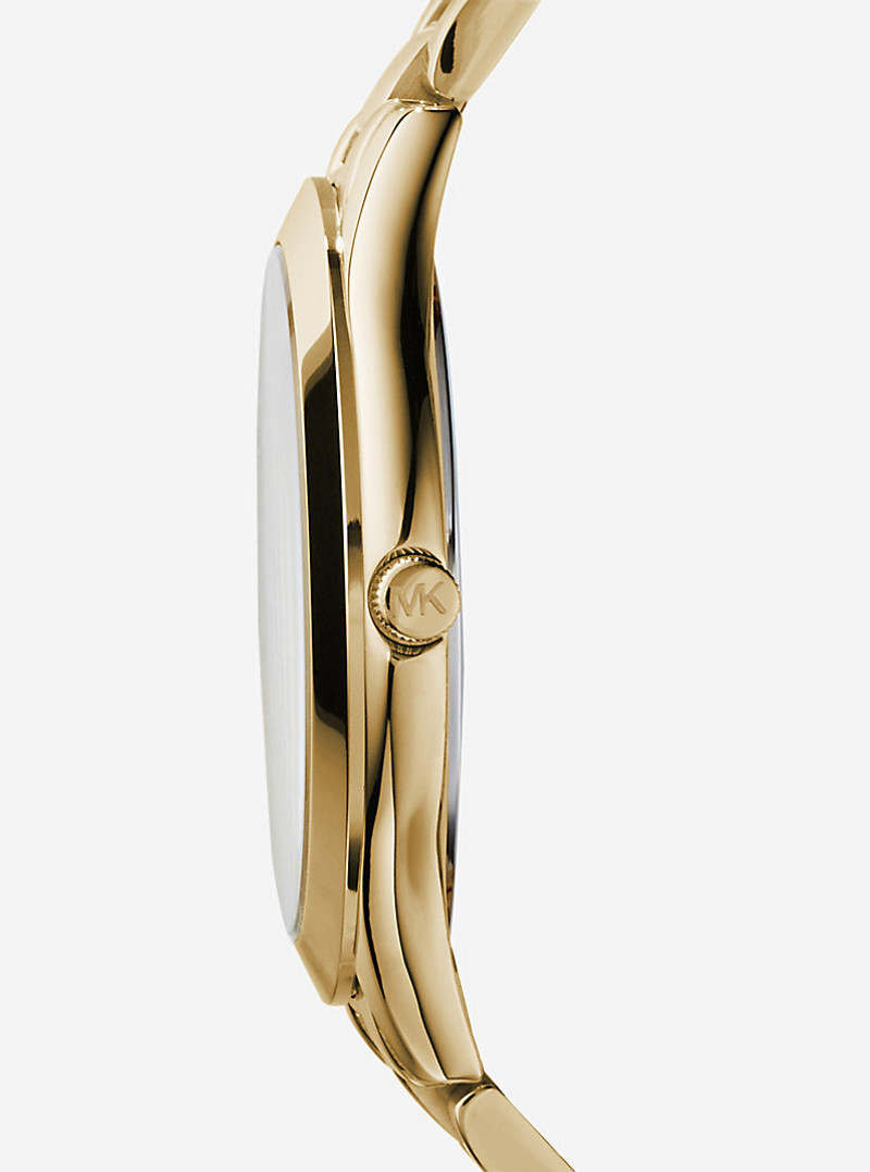 MICHAEL KORS Slim Runway Gold-Tone Stainless Steel Watch outlook