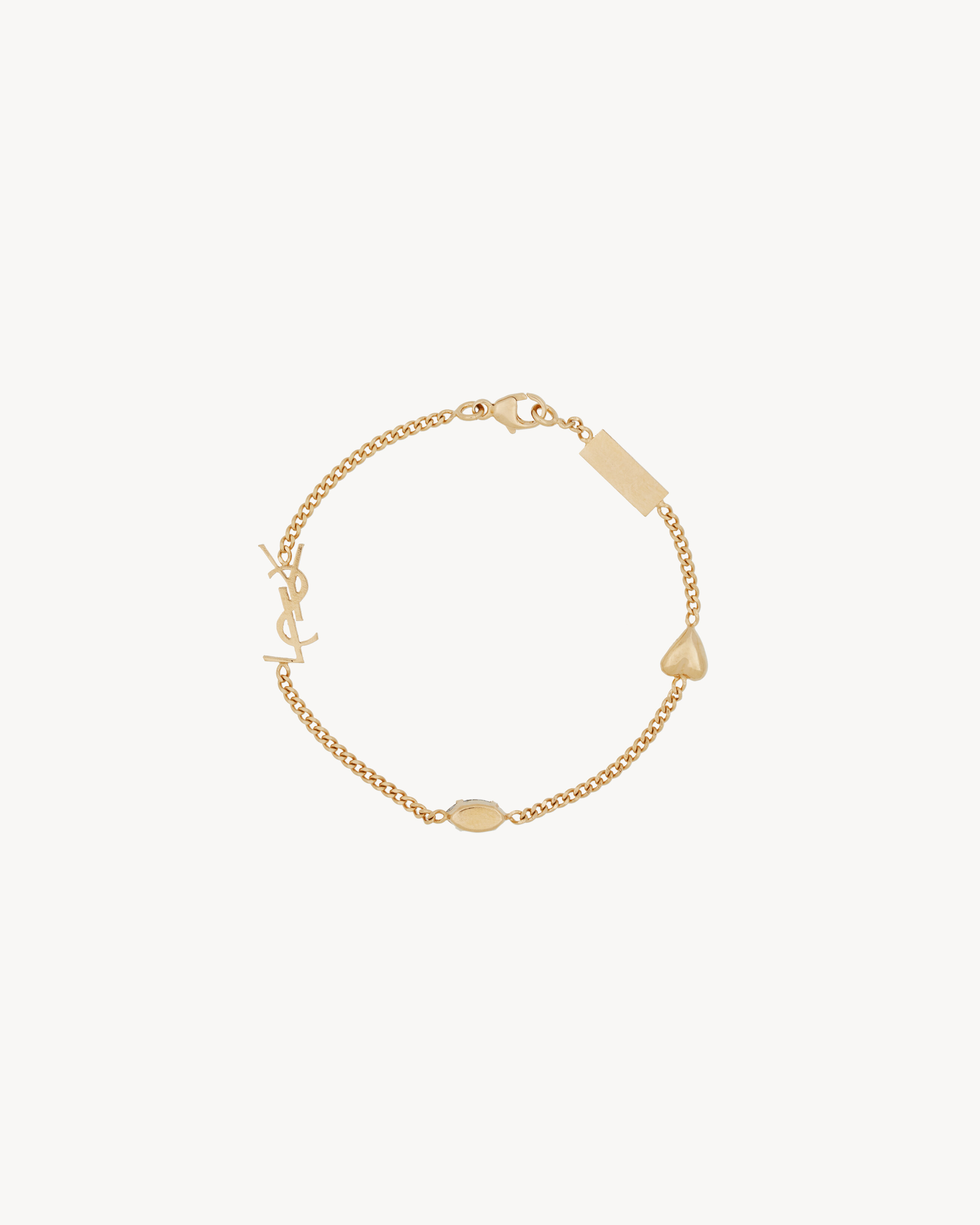 opyum heart charm bracelet in metal - 2