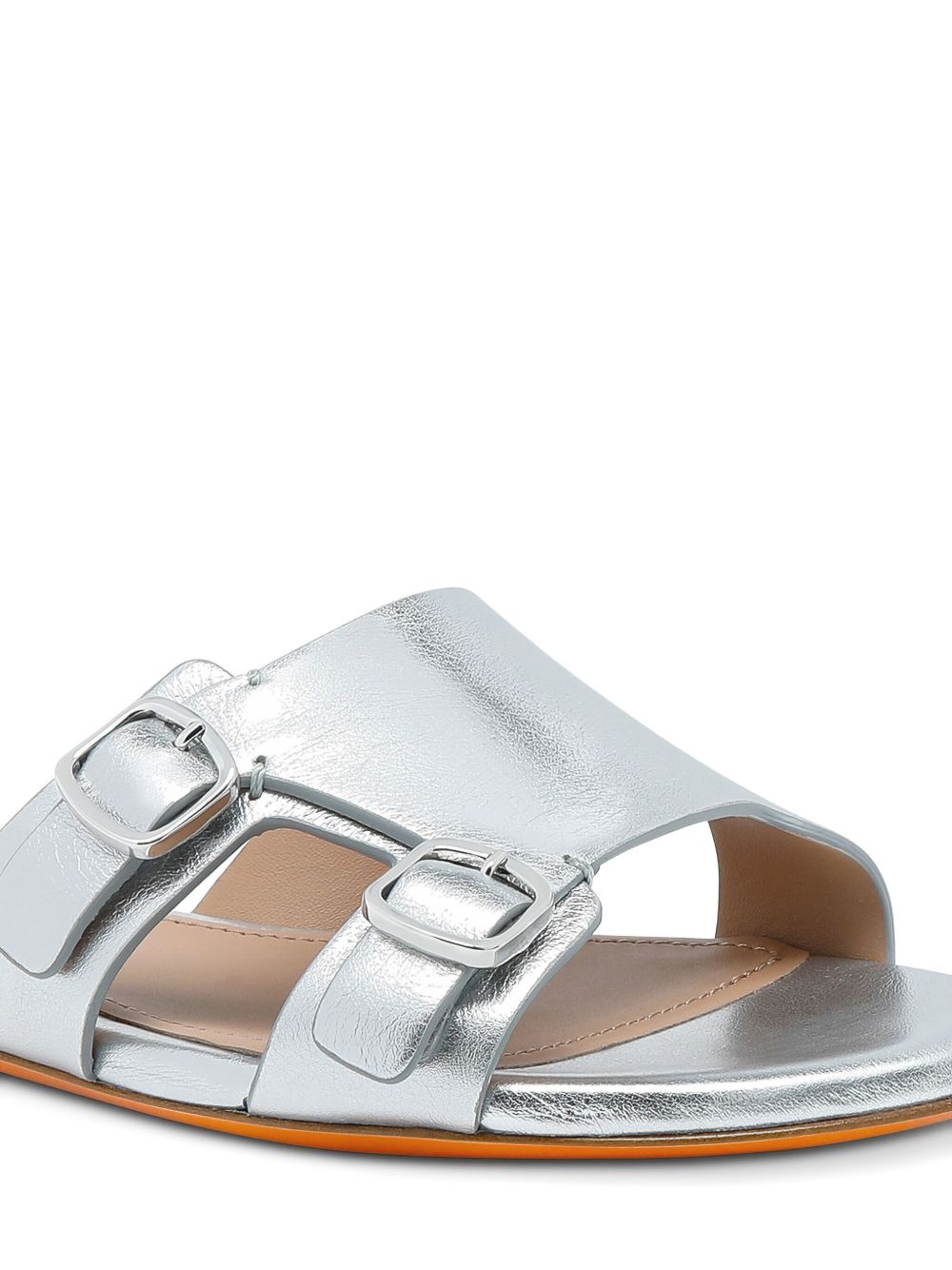 buckled open-toe slide sandals - 5