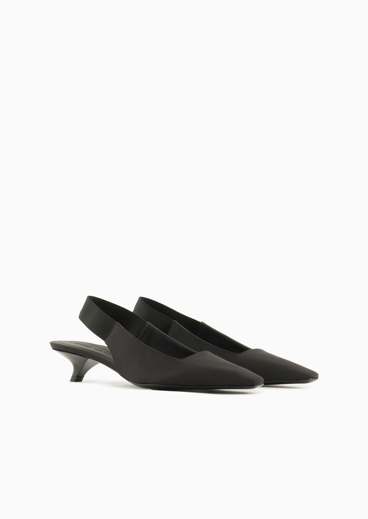 Nylon slingback court shoes with square toes - 2