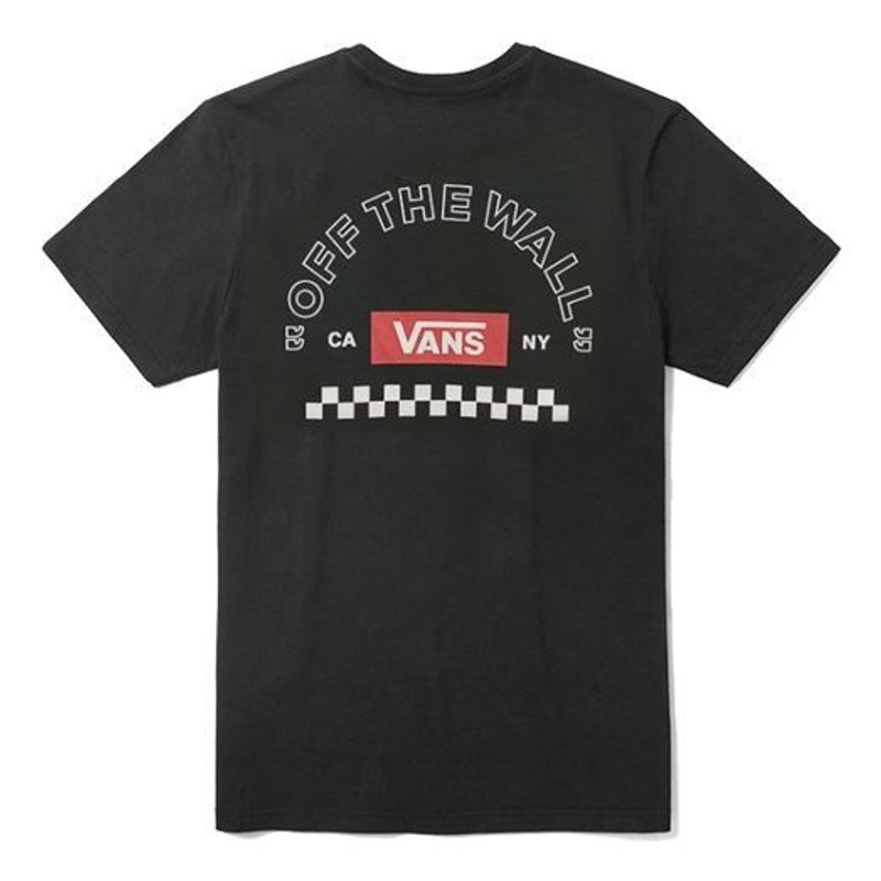 Vans Men's Vans Alphabet Logo Casual Sports Short Sleeve Black VN0A48ATBLK outlook