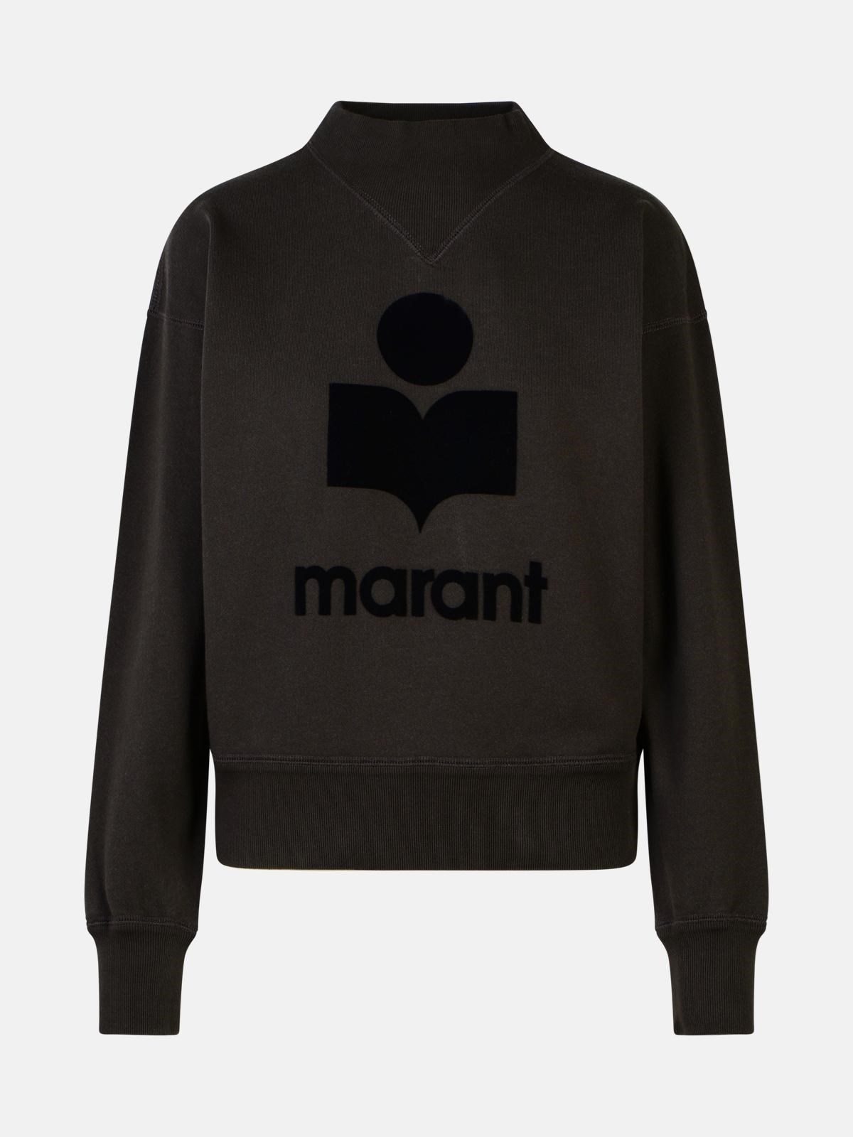 'MOBY' BLACK COTTON BLEND SWEATSHIRT - 1