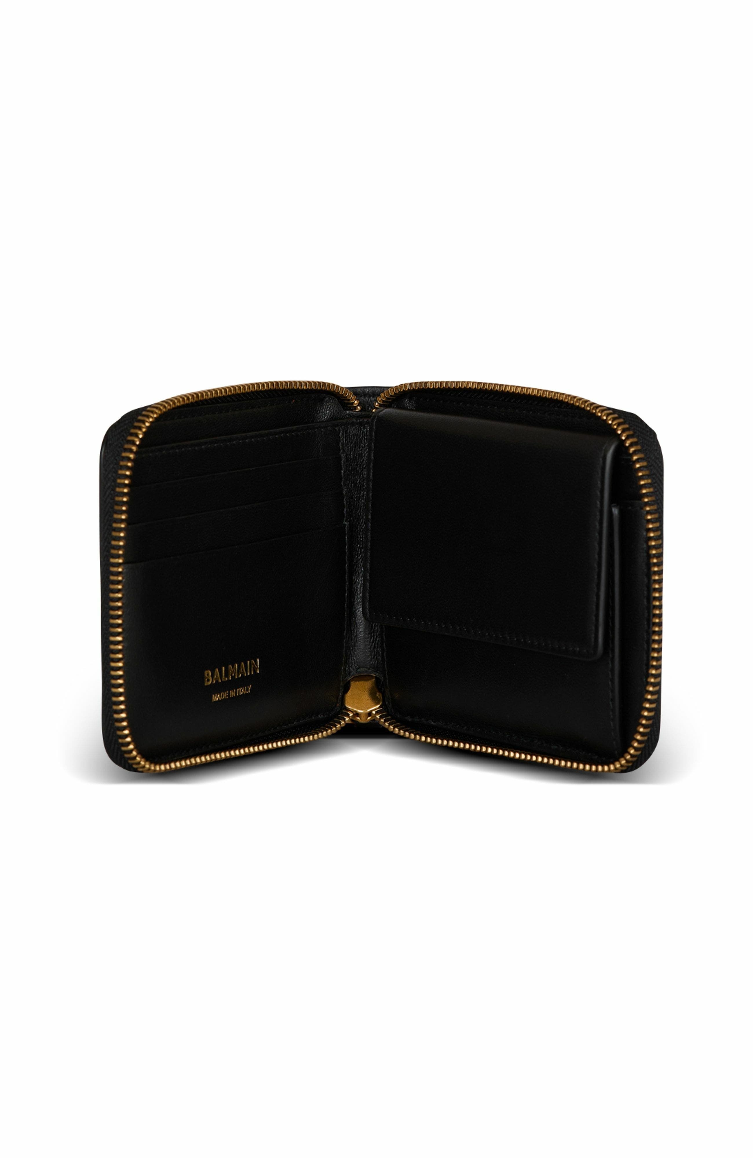 Balmain Anthem calfskin leather wallet in Black at Nordstrom - 2
