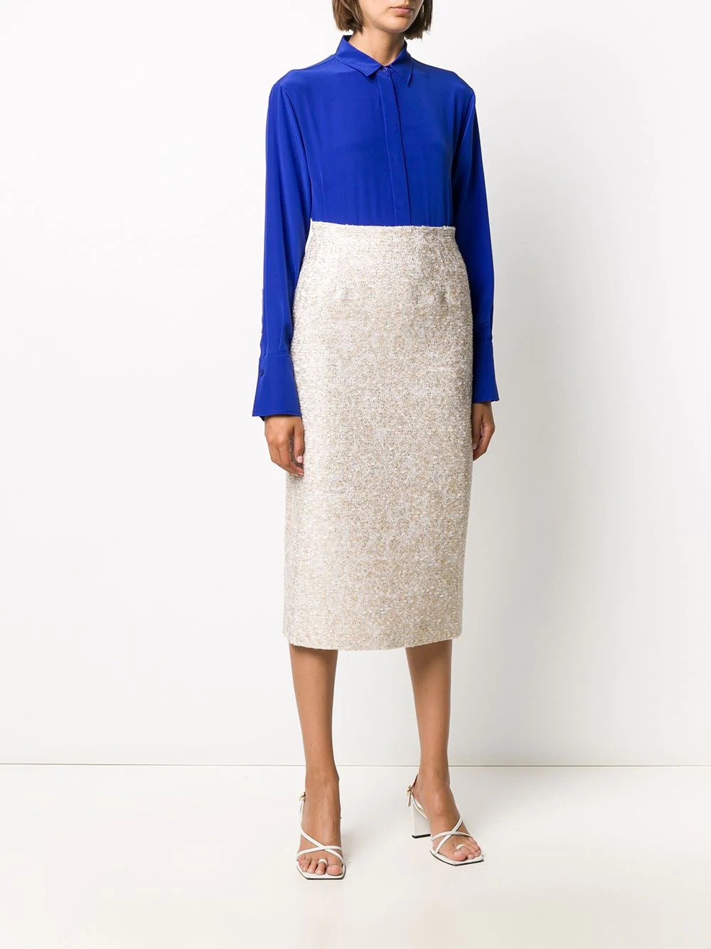 embroidered midi skirt - 3