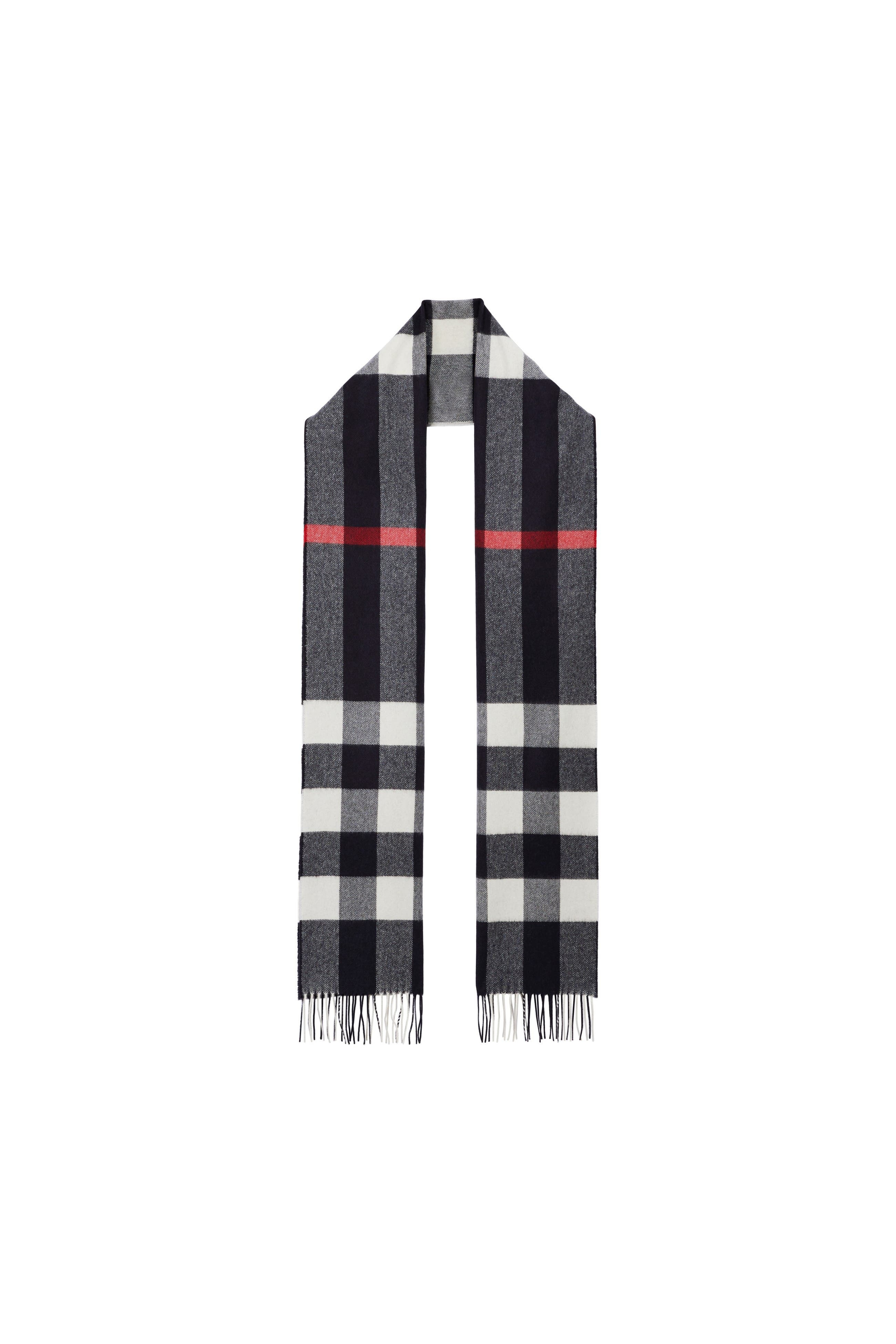 burberry Check Cashmere Scarf in Navy at Nordstrom - 2