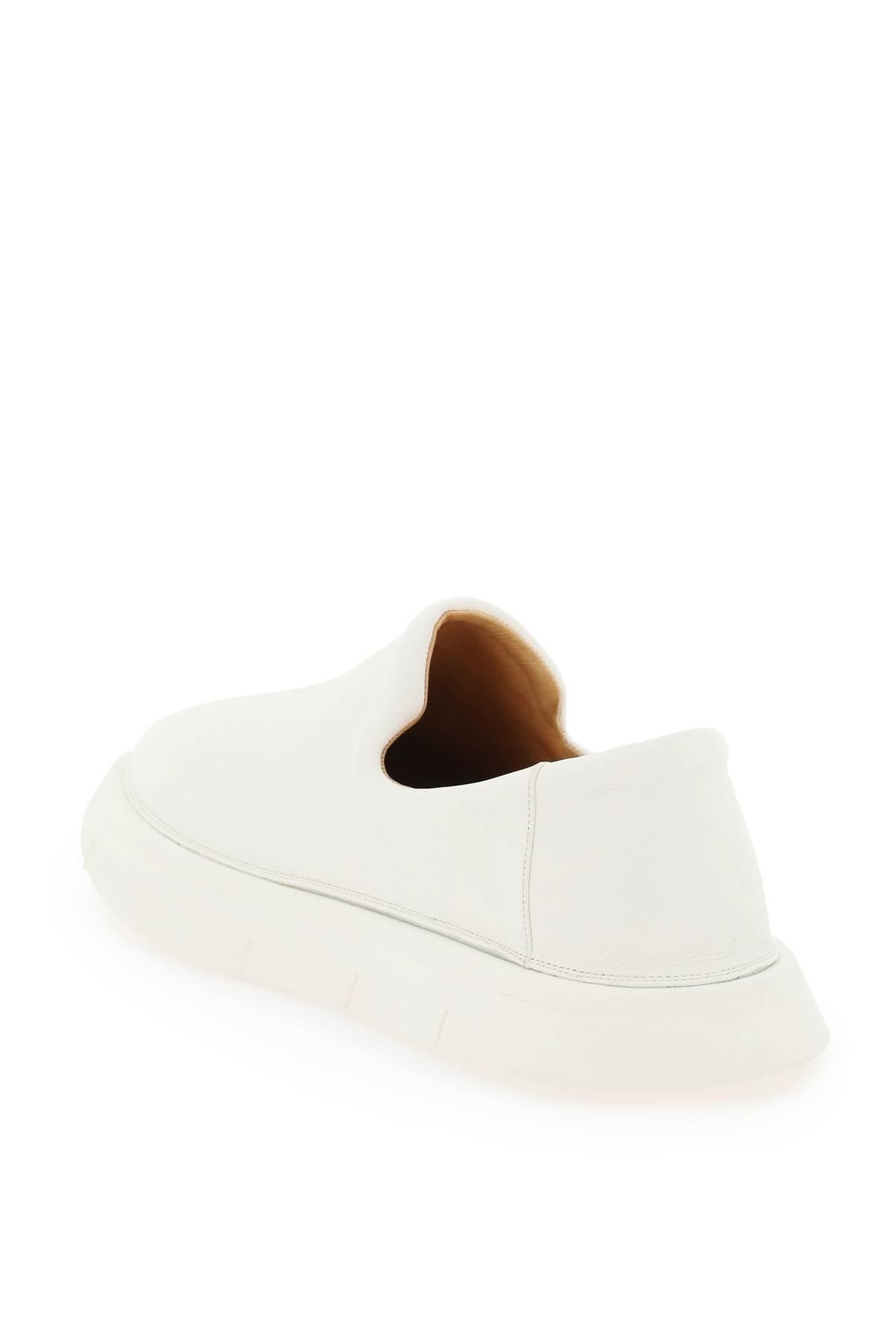 'INTAGLIATA' GRAINED LEATHER SLIP-ON SHOES - 3