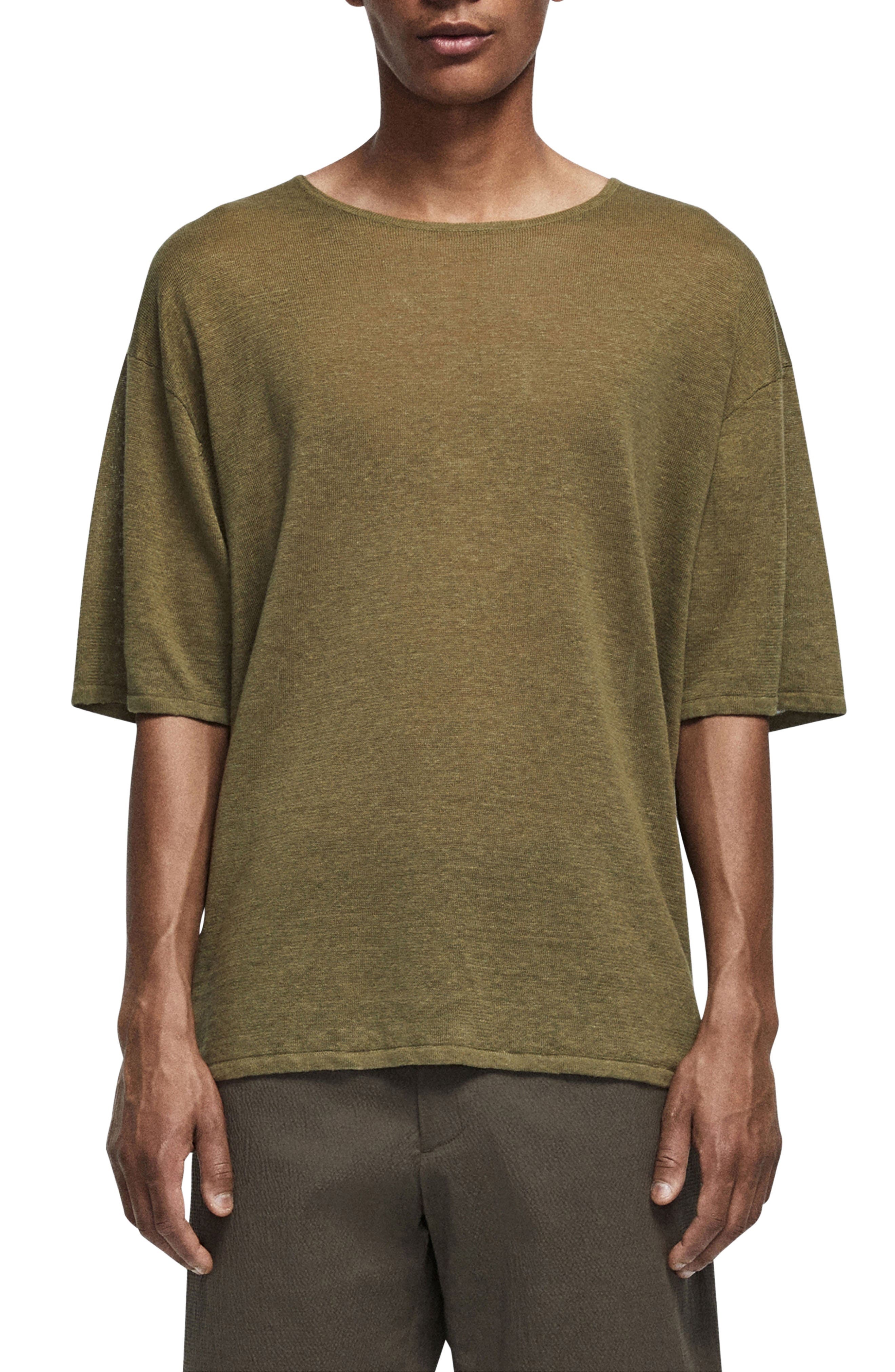 Kerwin Oversize Stripe Linen T-Shirt - 1