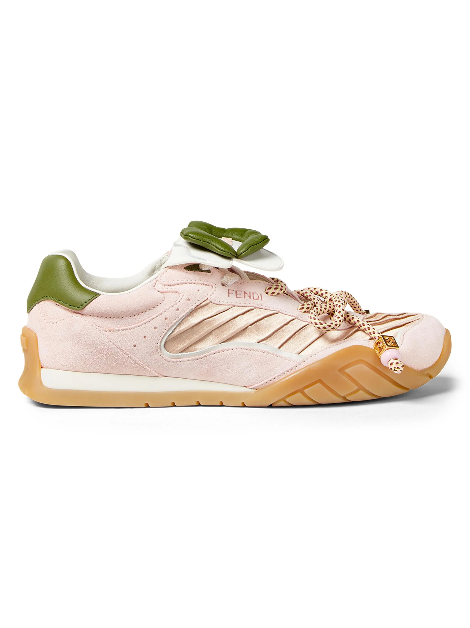 Women's Wave Pulse Textured Low-Top Leather Sneakers - Rosa Ice - 1