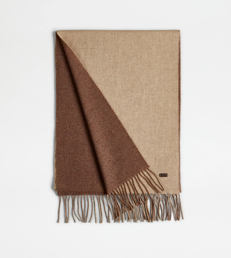 Tod's CASHMERE BLEND SCARF - BEIGE outlook