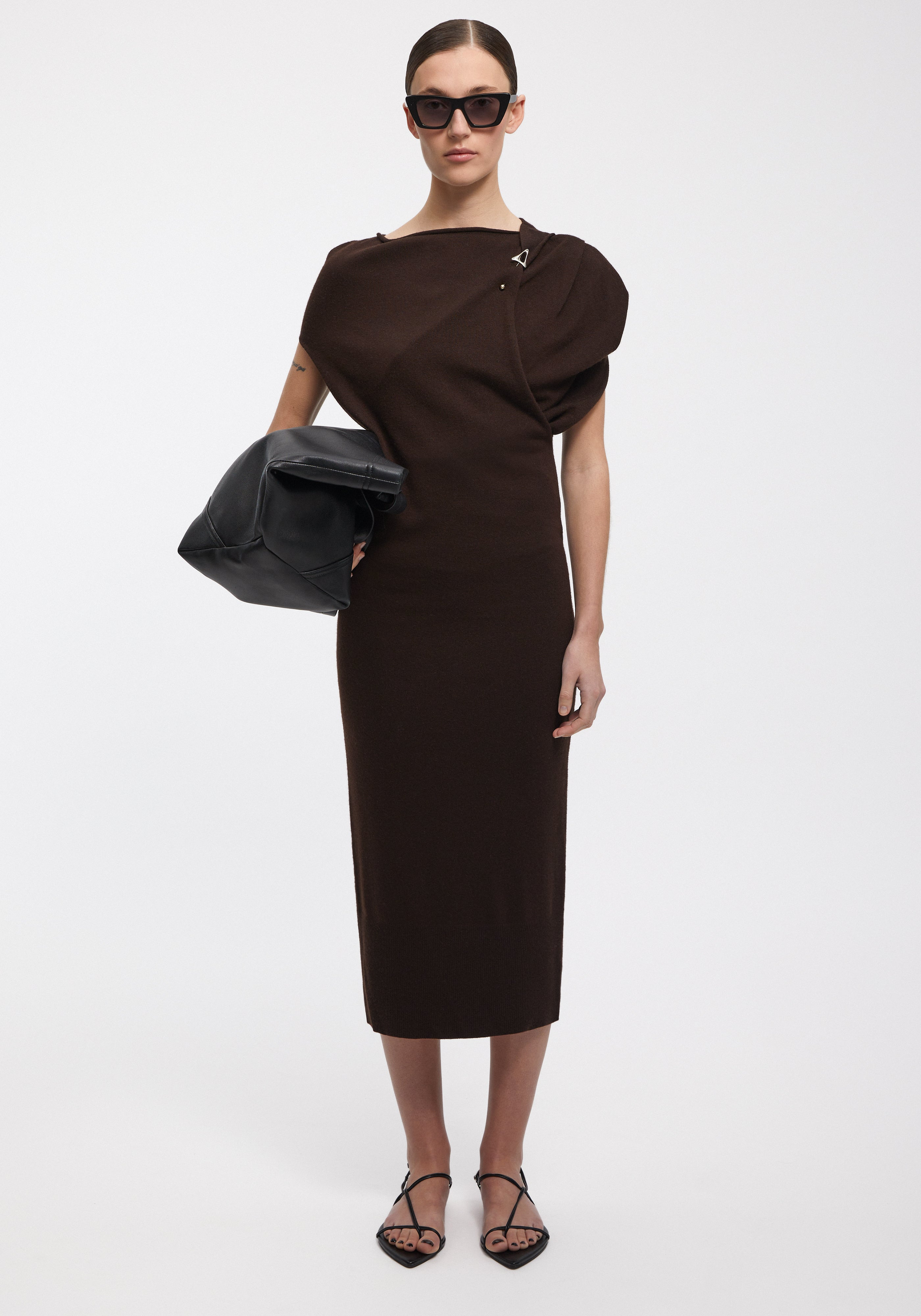 MARINA
Draped merino-blend maxi dress - 2