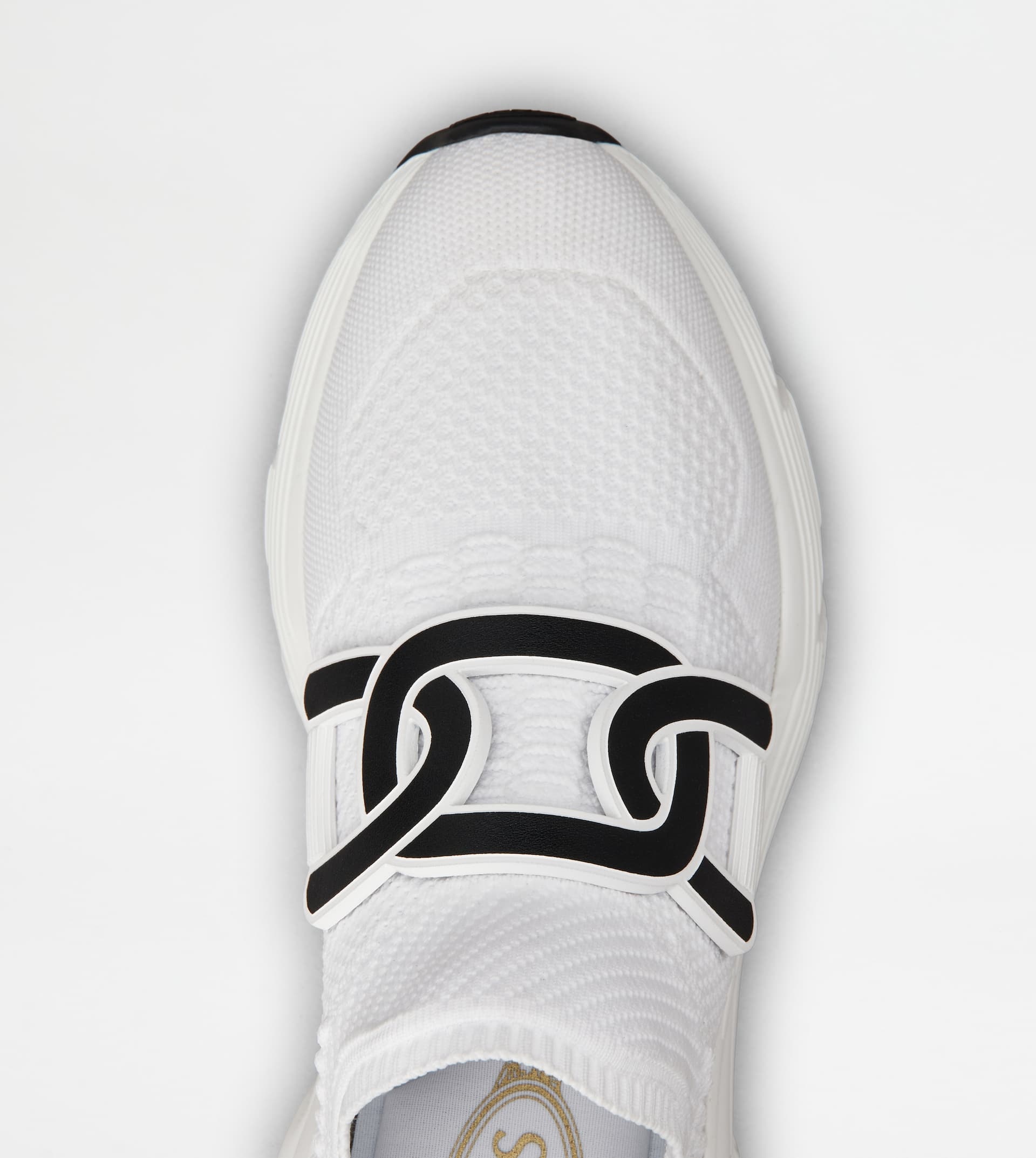 KATE SLIP-ON SNEAKERS IN FABRIC - WHITE, BLACK - 4