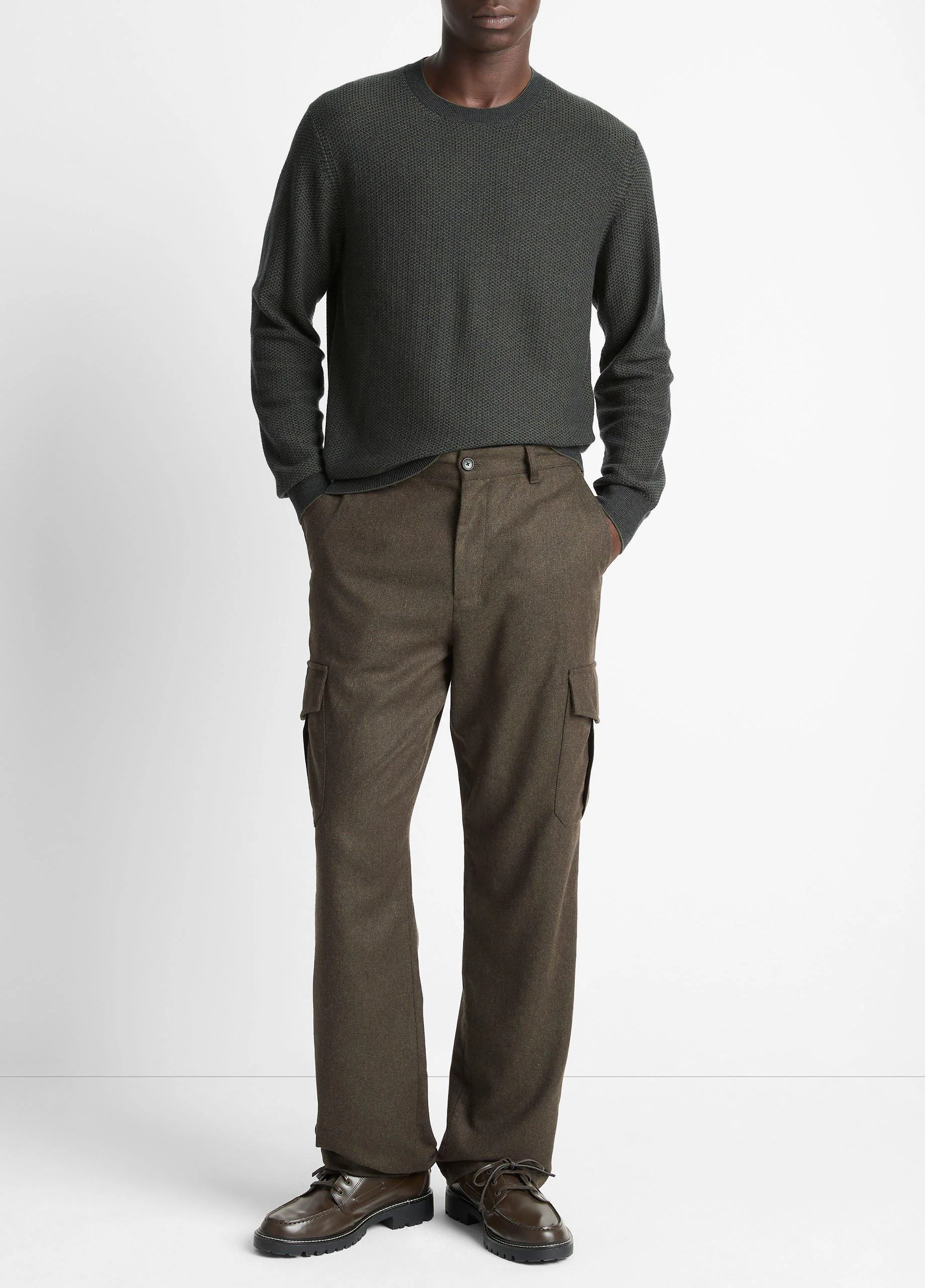 Louie Relaxed Wool Flannel Cargo Pant - 1