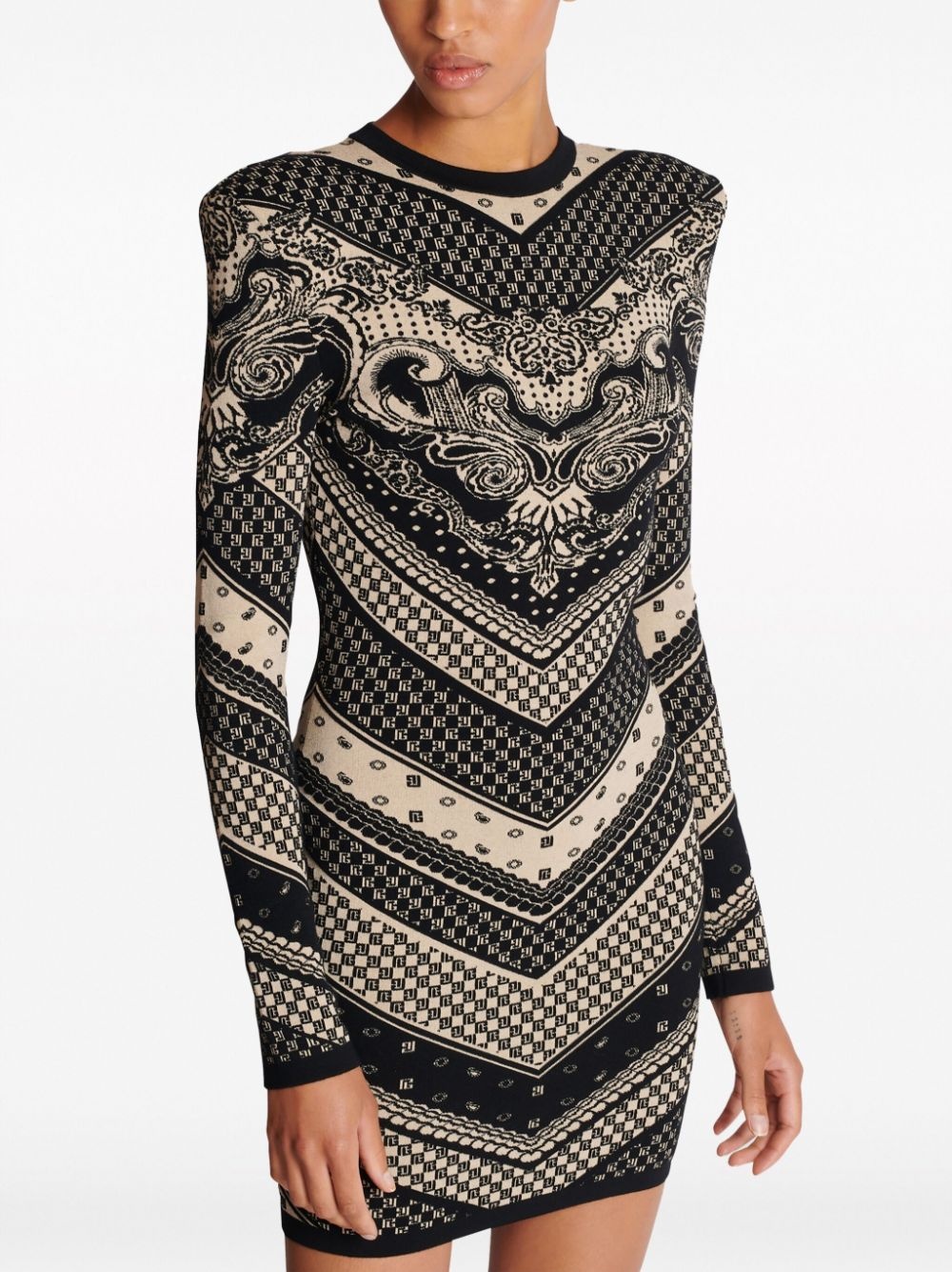 monogram fine-knit minidress - 5