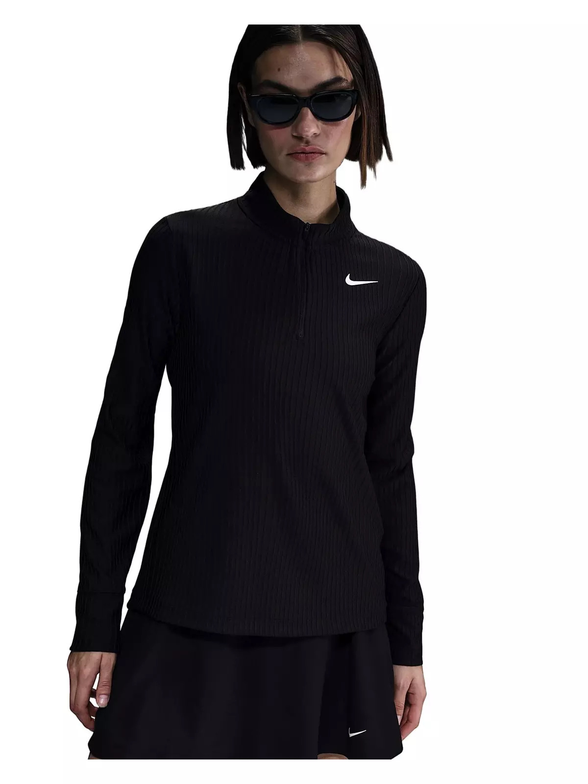 Women's Tour Dri-FIT ADV 1/2 Zip Golf Top - Black - 4