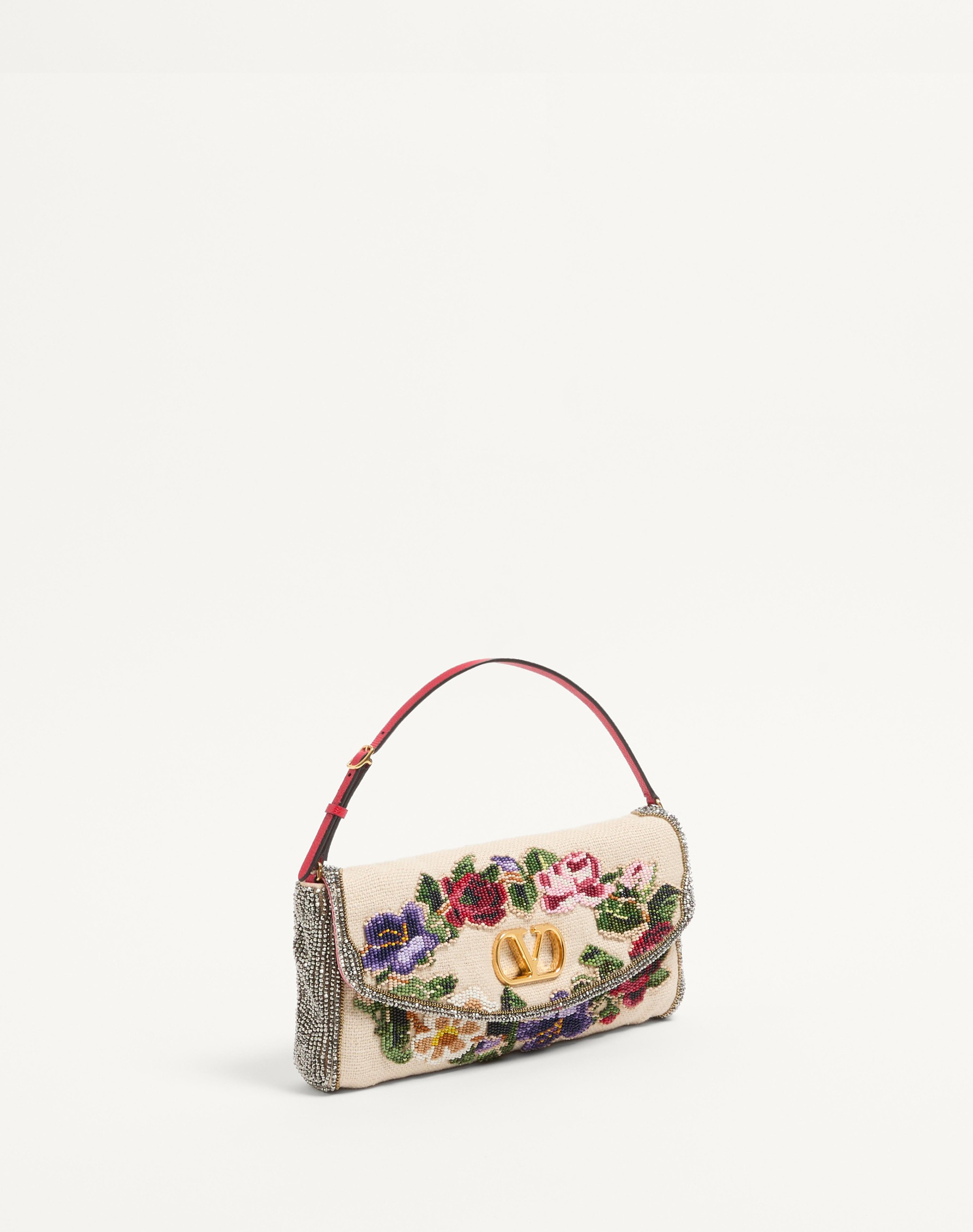 VALENTINO GARAVANI VAIN SOFT EMBROIDERED SMALL SHOULDER BAG - 3