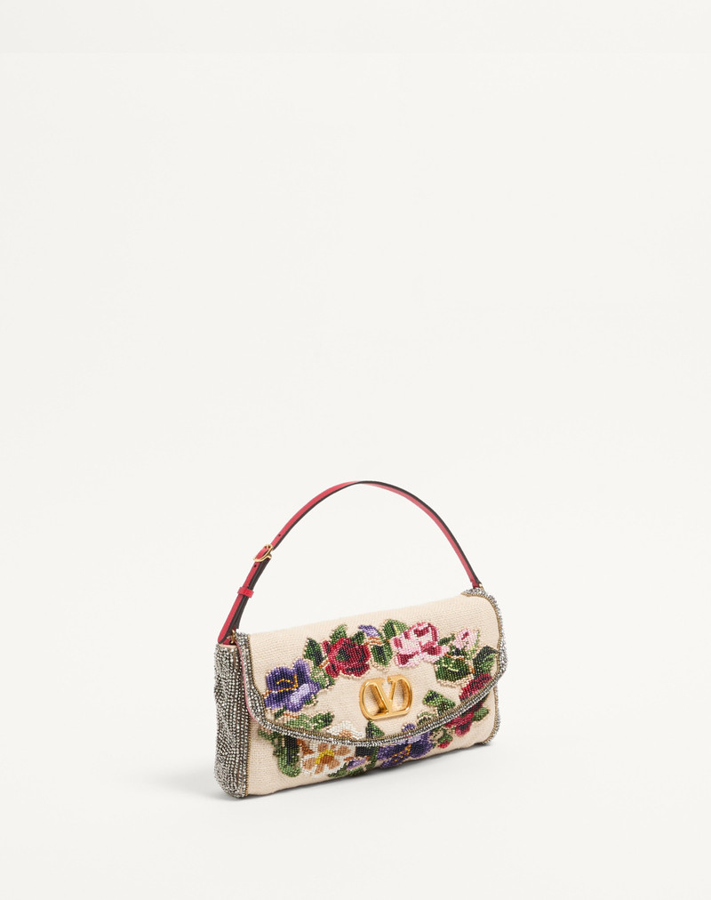 VALENTINO GARAVANI VAIN SOFT EMBROIDERED SMALL SHOULDER BAG 3