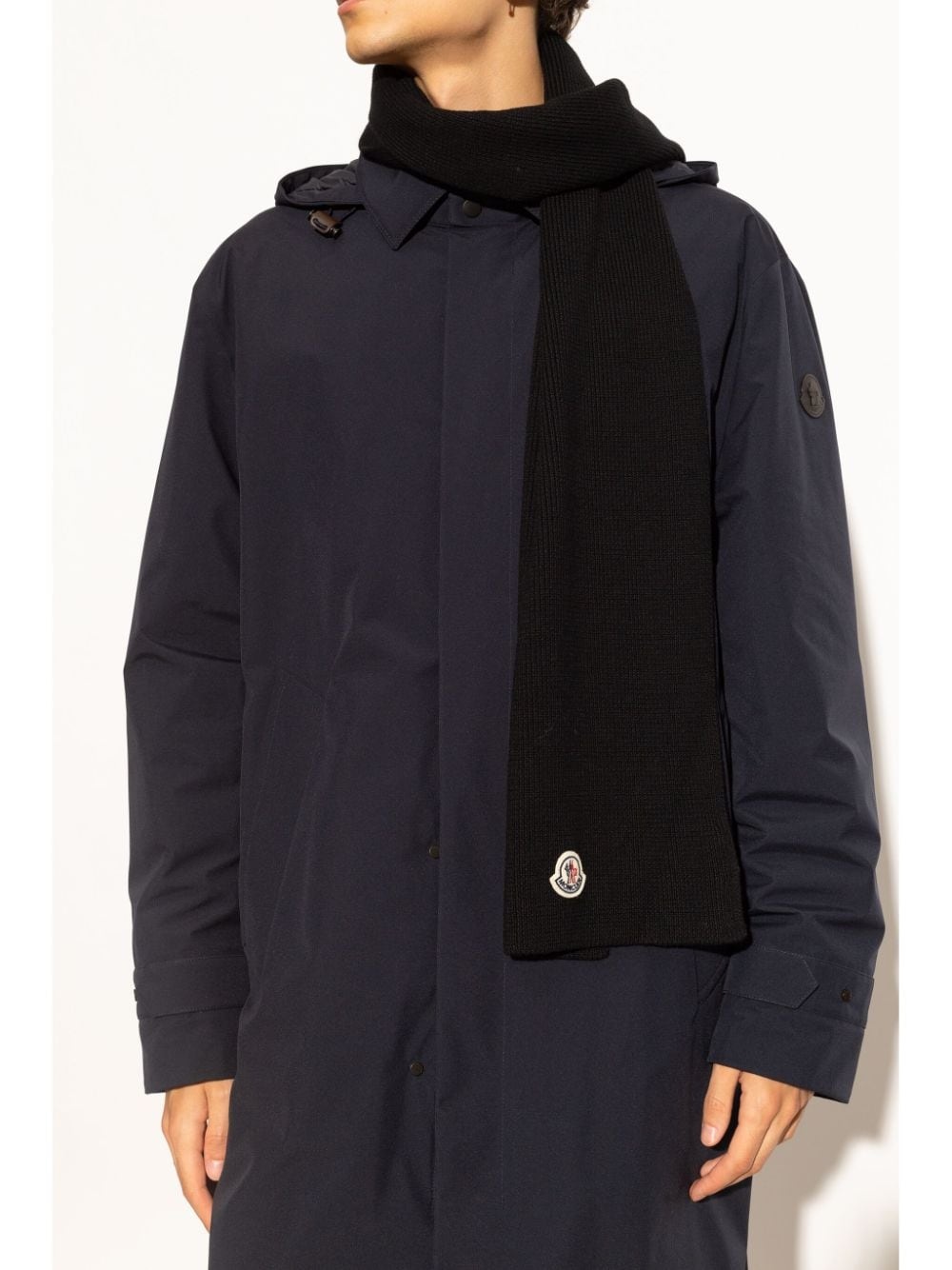 logo-patch scarf - 2