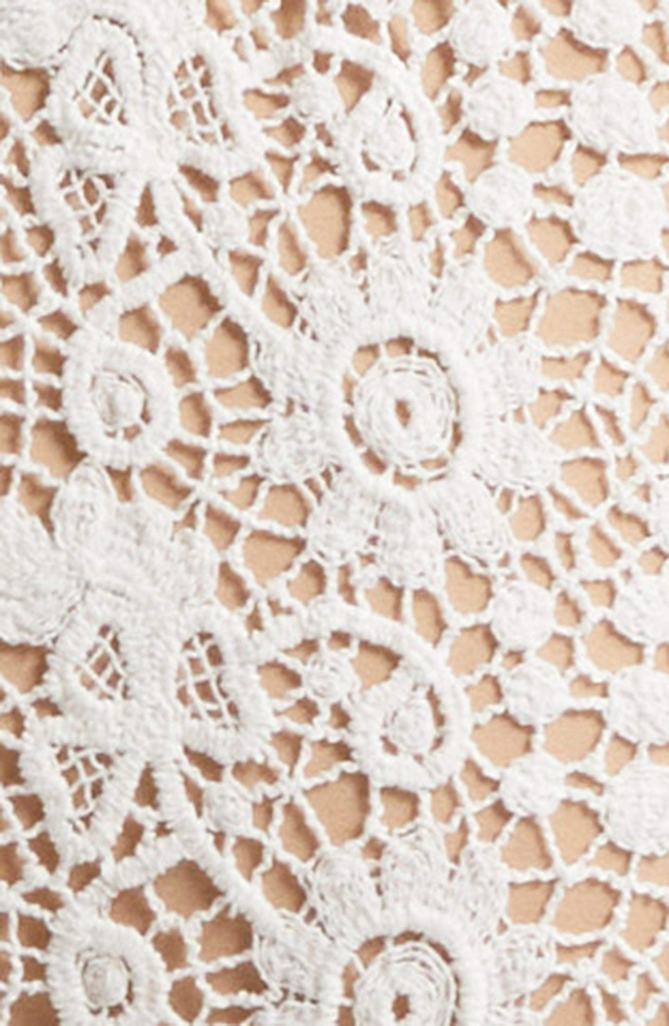 Nili Lotan Della Lace Long Sleeve Midi Dress in Ivory at Nordstrom - 6