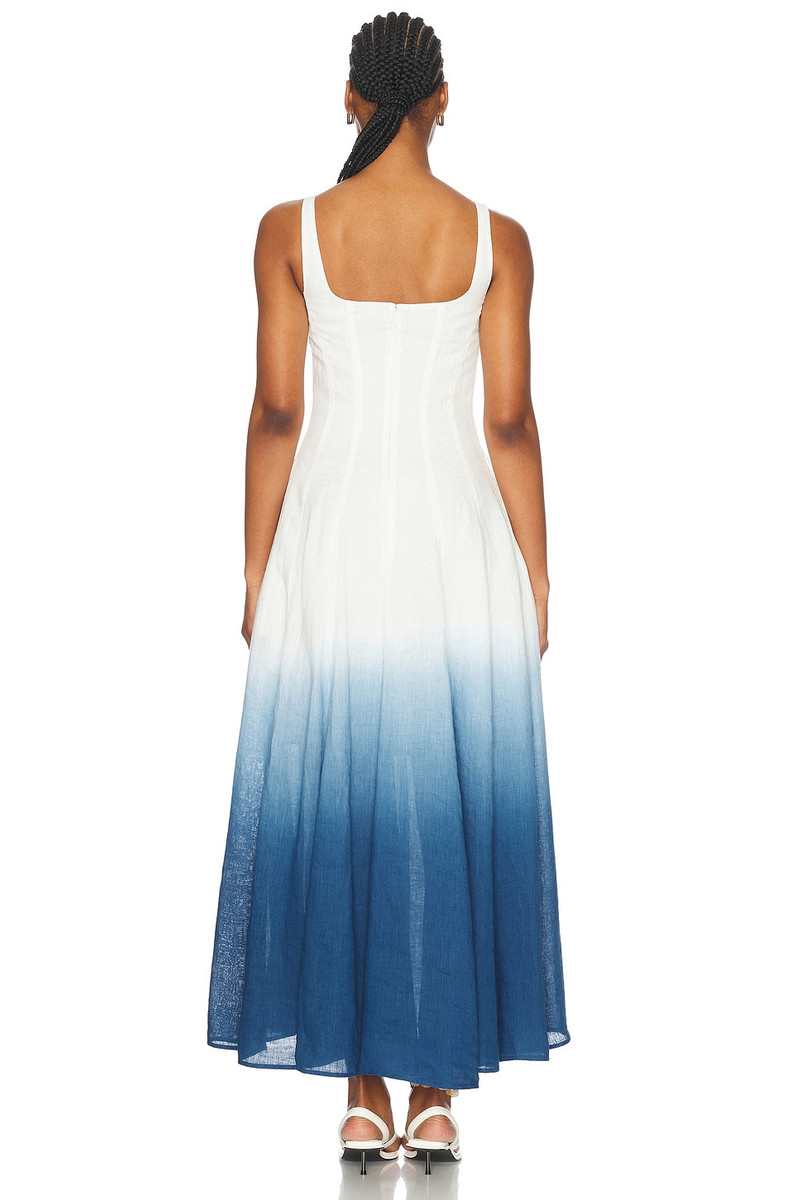 NICHOLAS Athena Sleeveless Panelled Midi Dress With Godets outlook