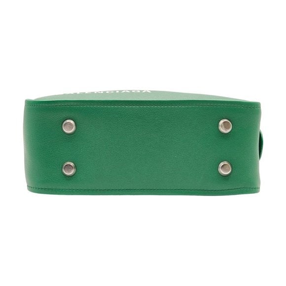 Balenciaga Triangle Leather Bag Green with 2 straps - 4