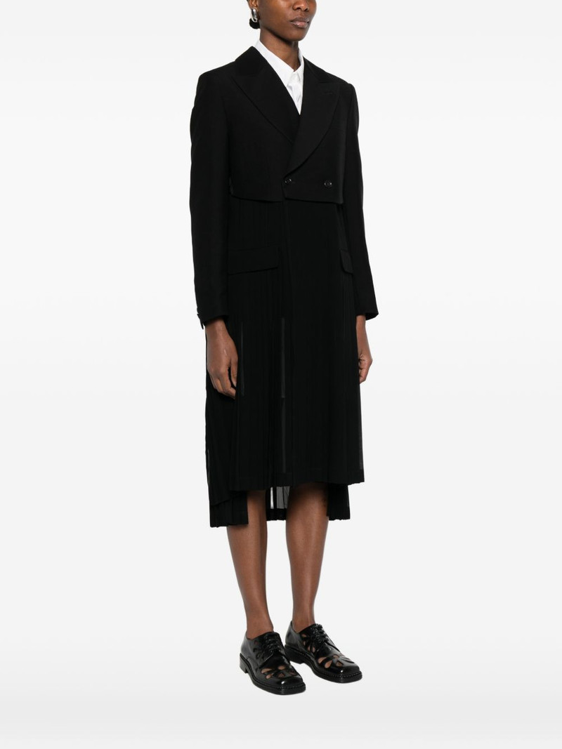 pleated blazer-style double-breasted coat 3