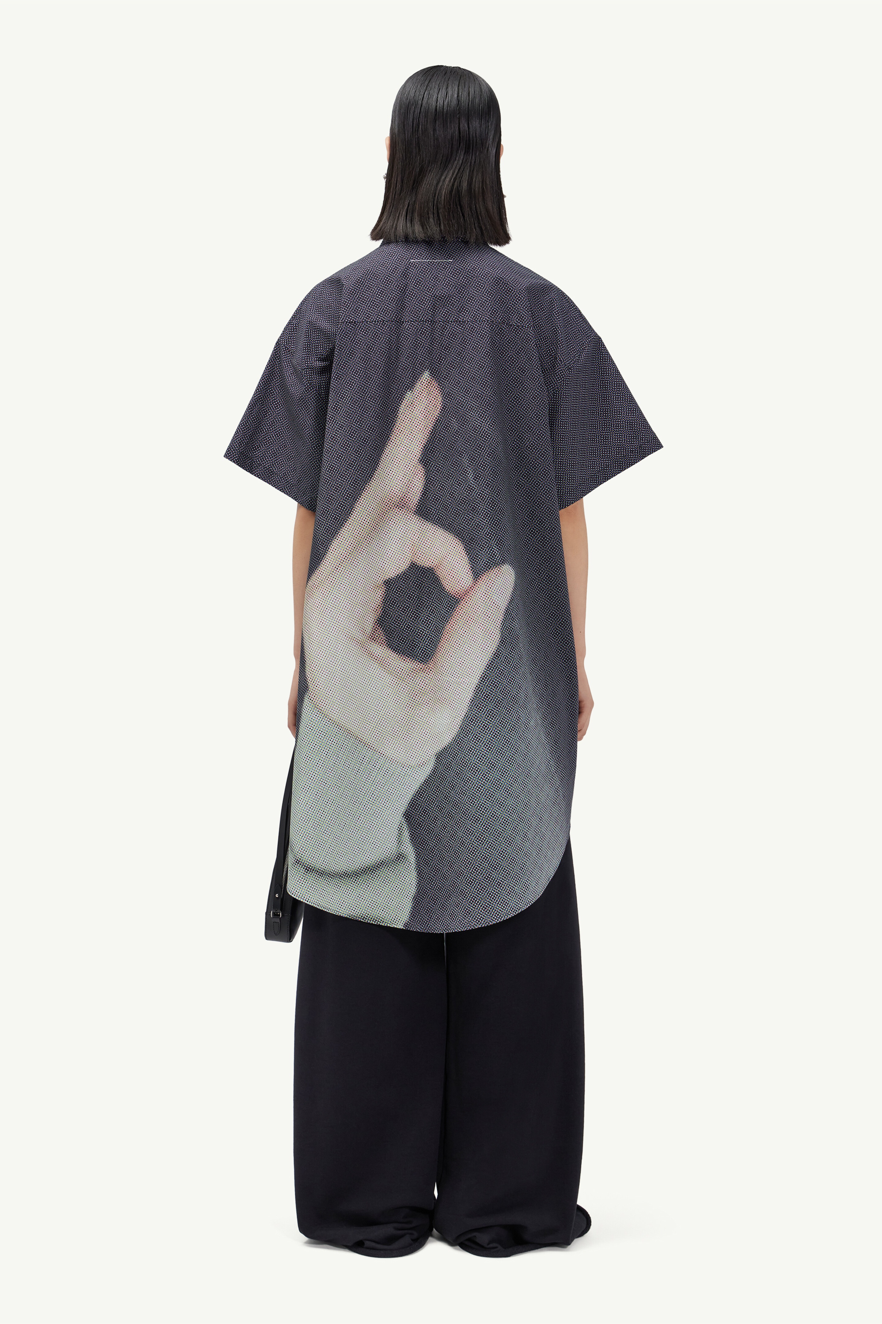 Hand sign shirt dress - 4