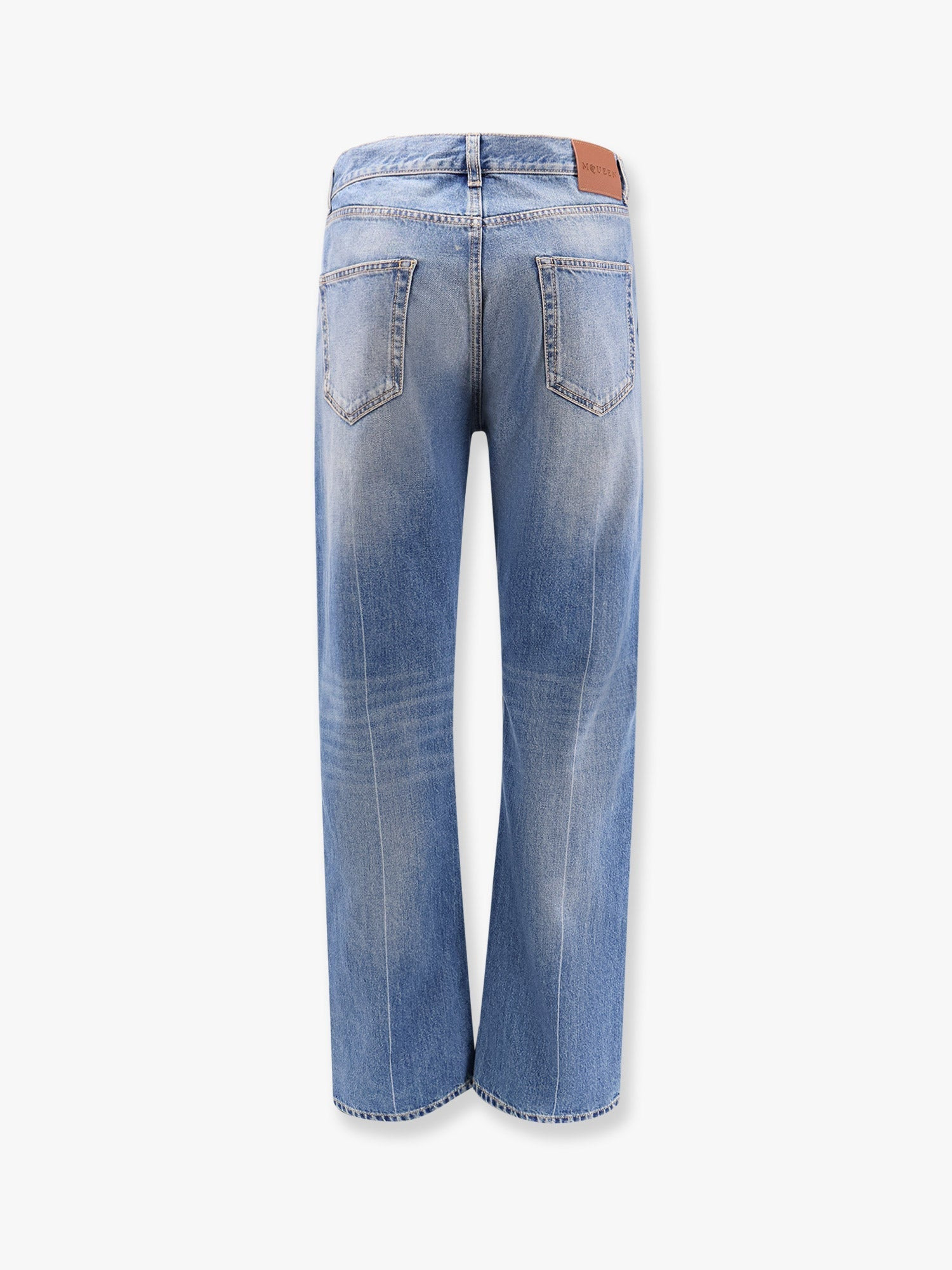 Alexander Mcqueen Washed Blue Straight Leg Jeans - 5