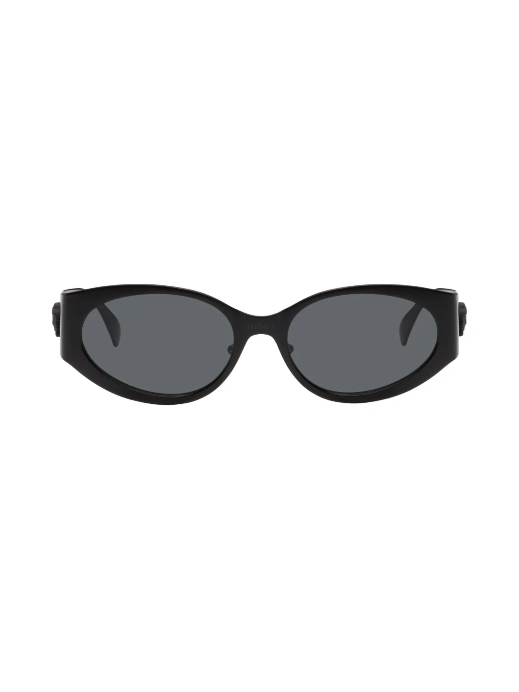 Black 'La Medusa' Oval Sunglasses - 1
