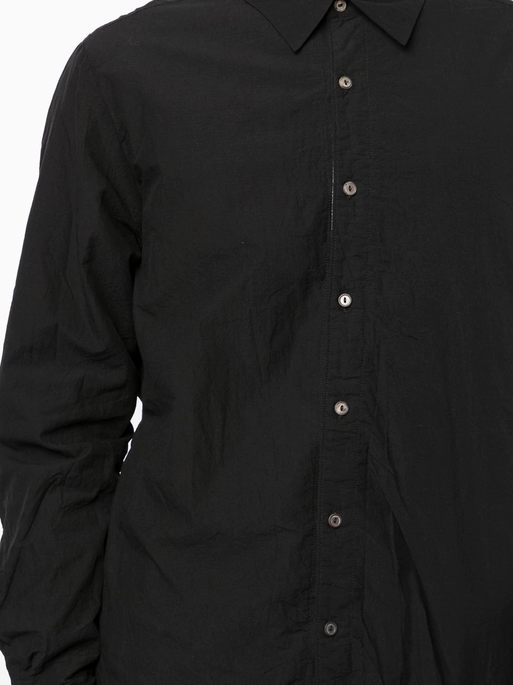 button-up raw-edge shirt - 5