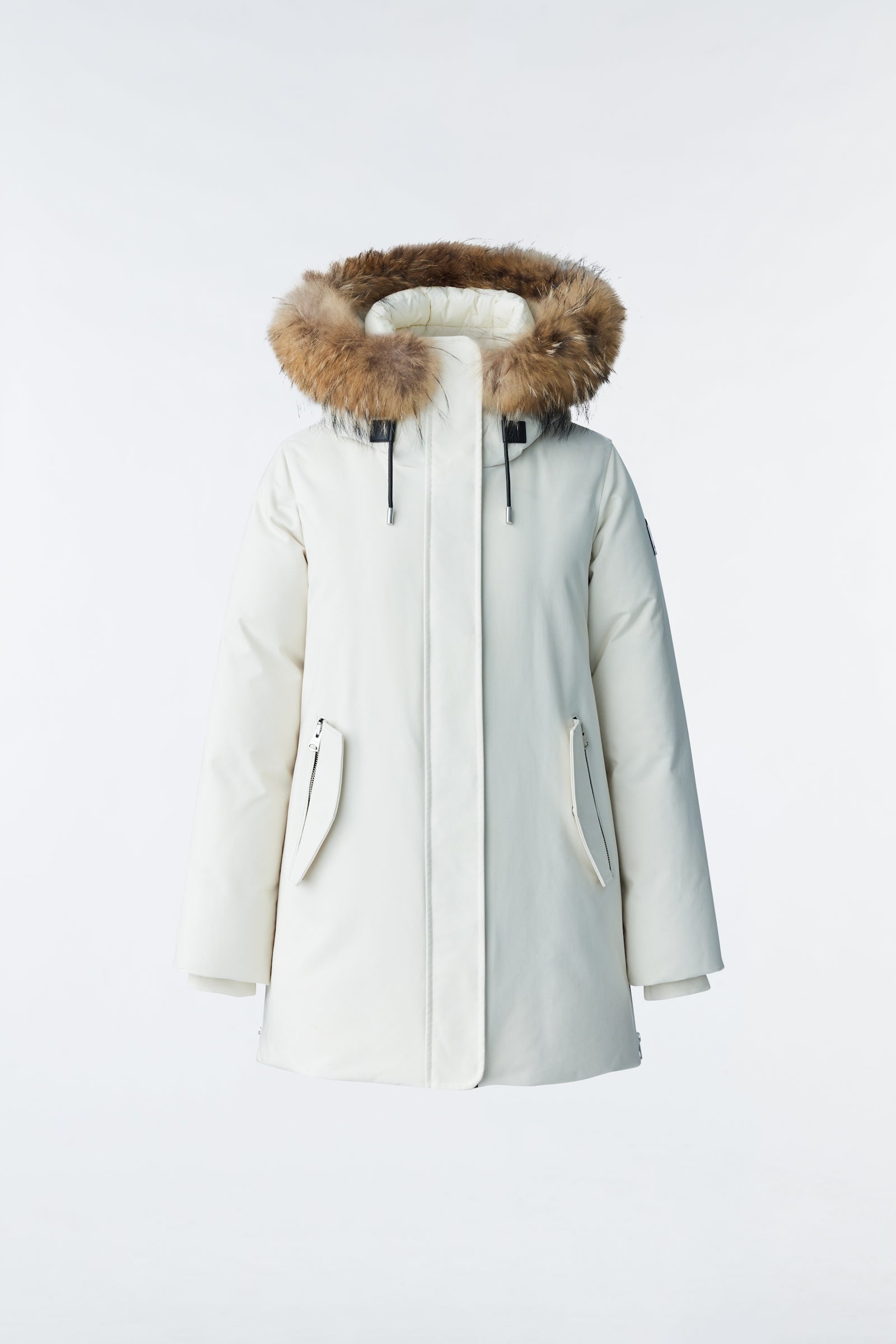 KINSLEE 2-in-1 oversized down parka with bib and natural fur - 1