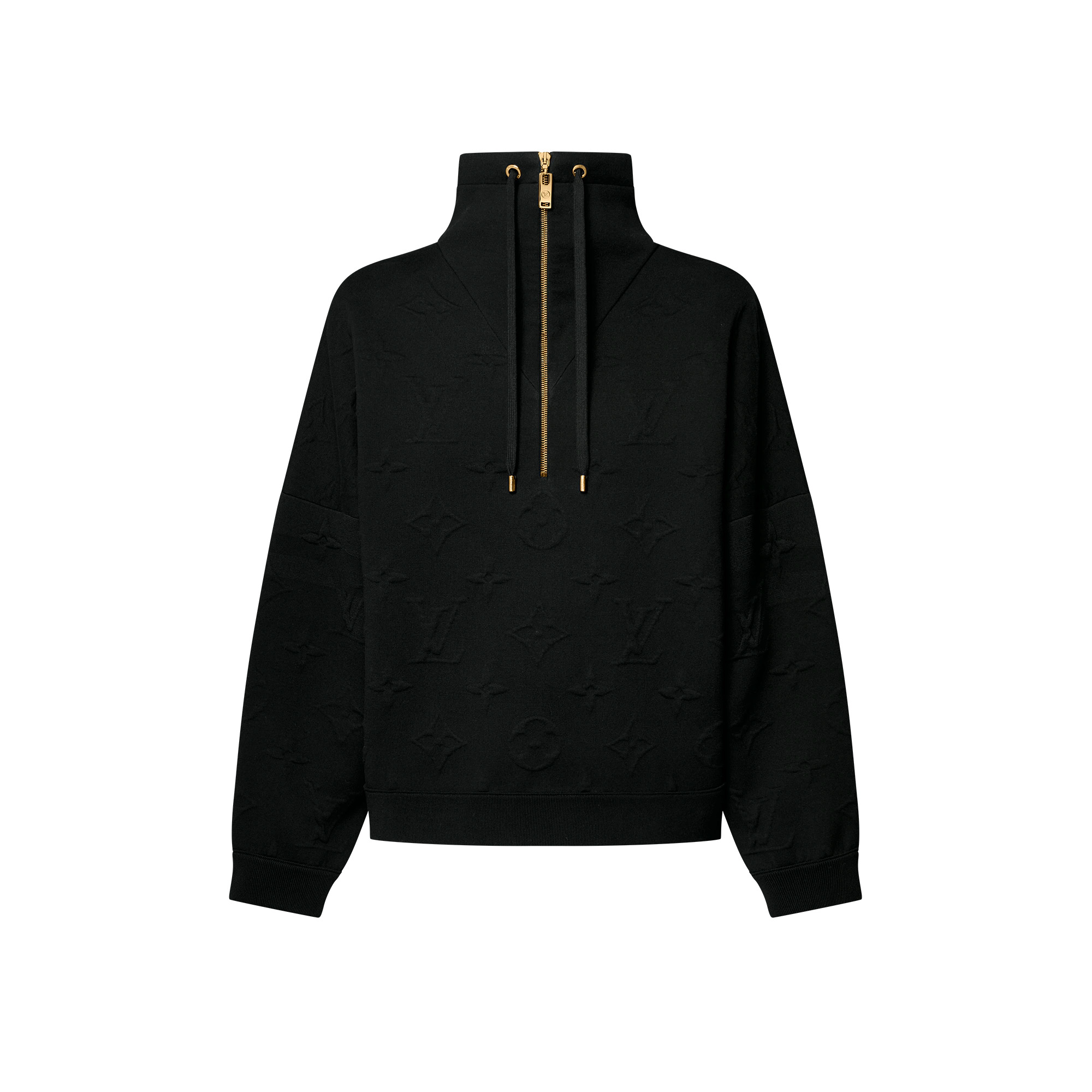 Embossed Monogram High Neck Sweater - 1