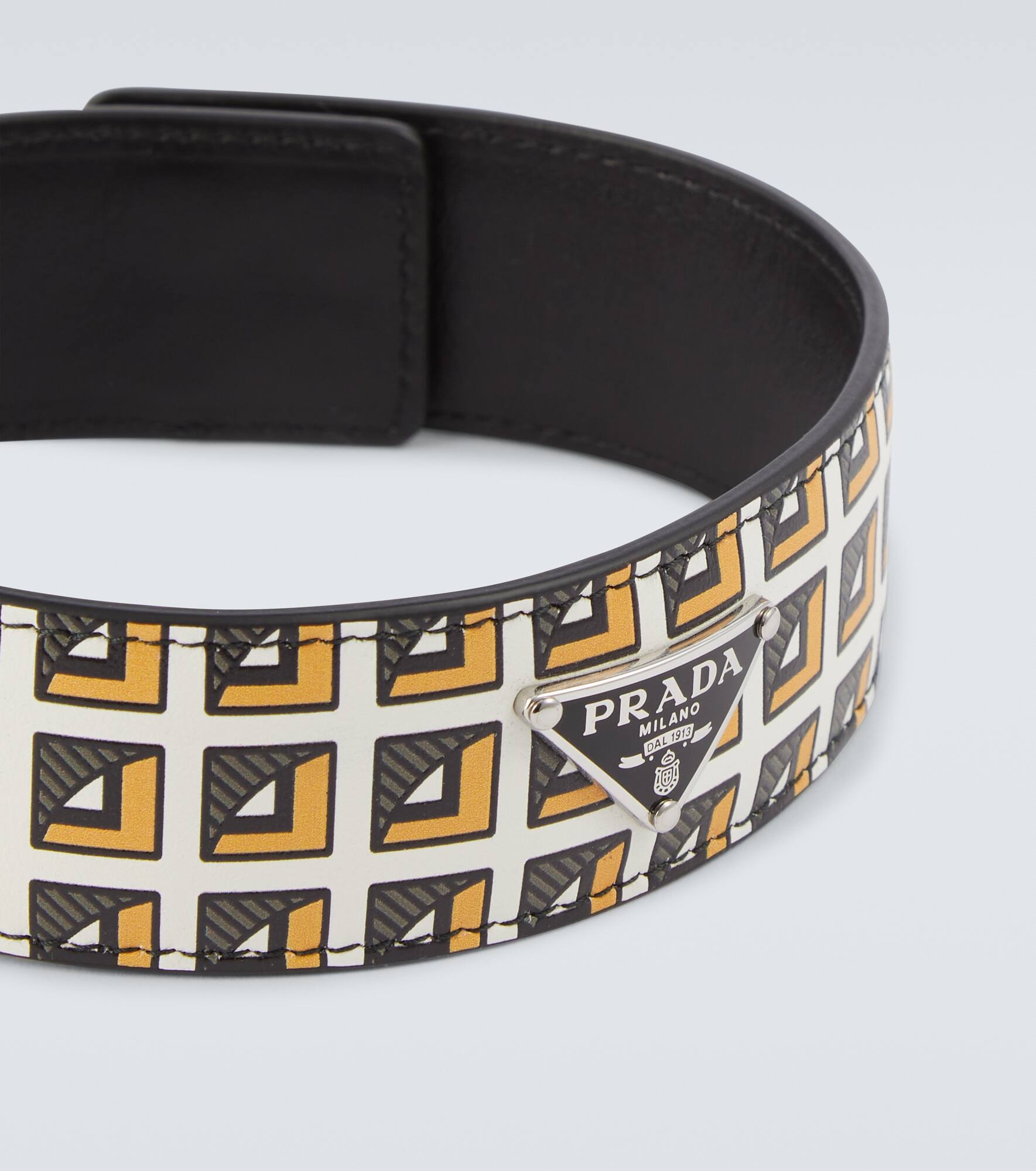 Printed leather choker - 4