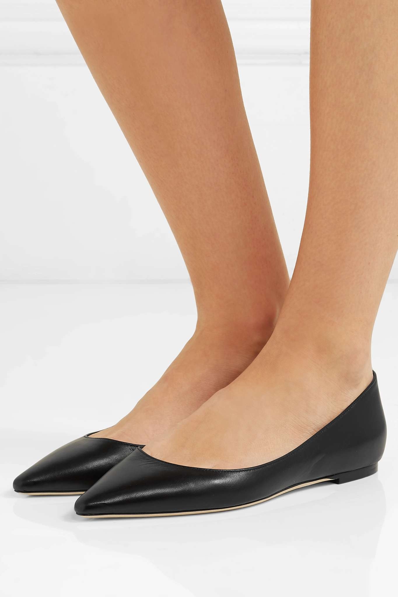 Romy leather point-toe flats - 2