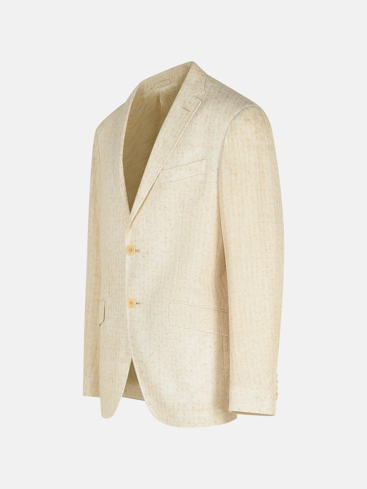 BLAZER IN CREAM LINEN BLEND - 2