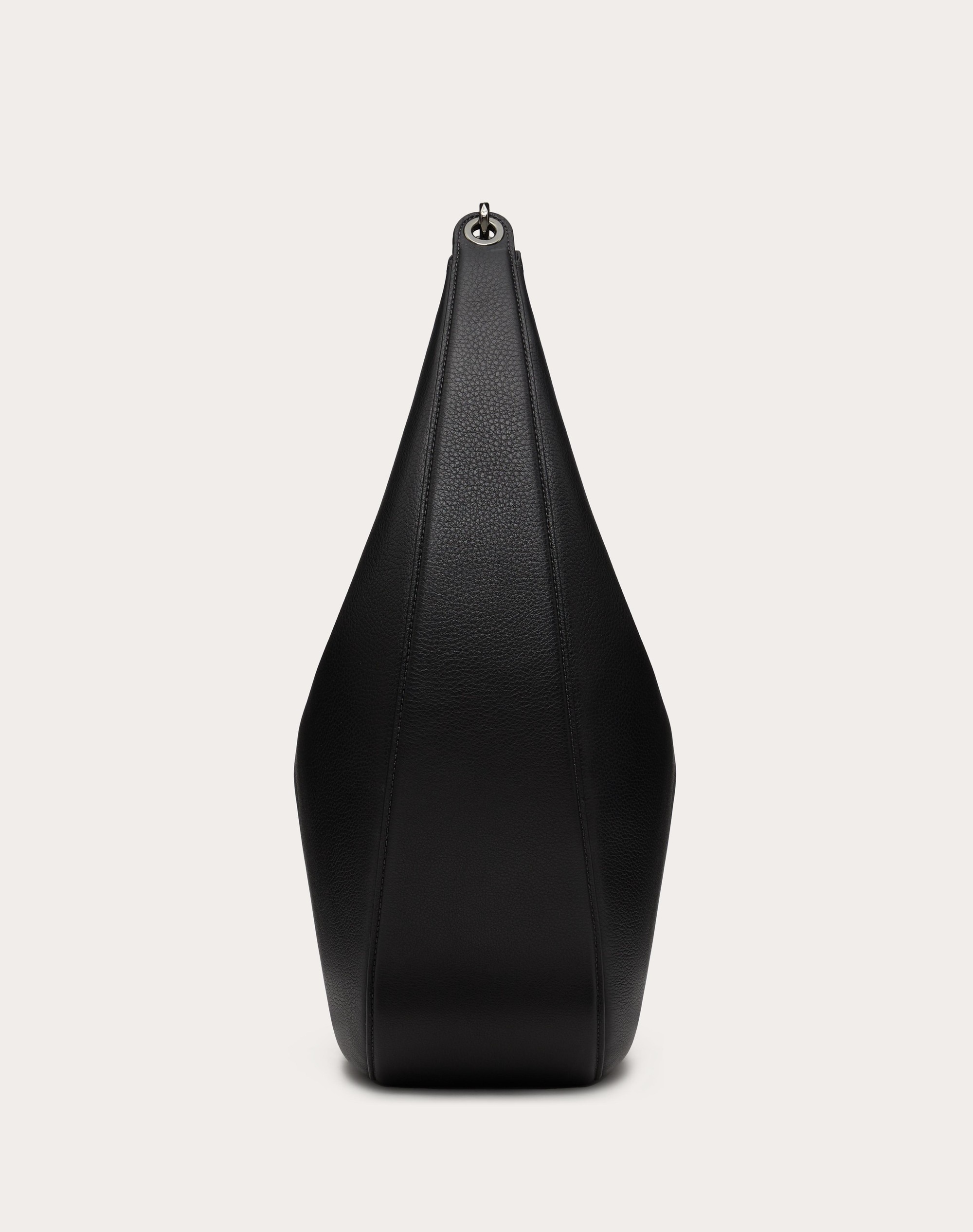 MAXI HOBO VLOGO MOON BAG IN GRAINY CALFSKIN WITH CHAIN - 4
