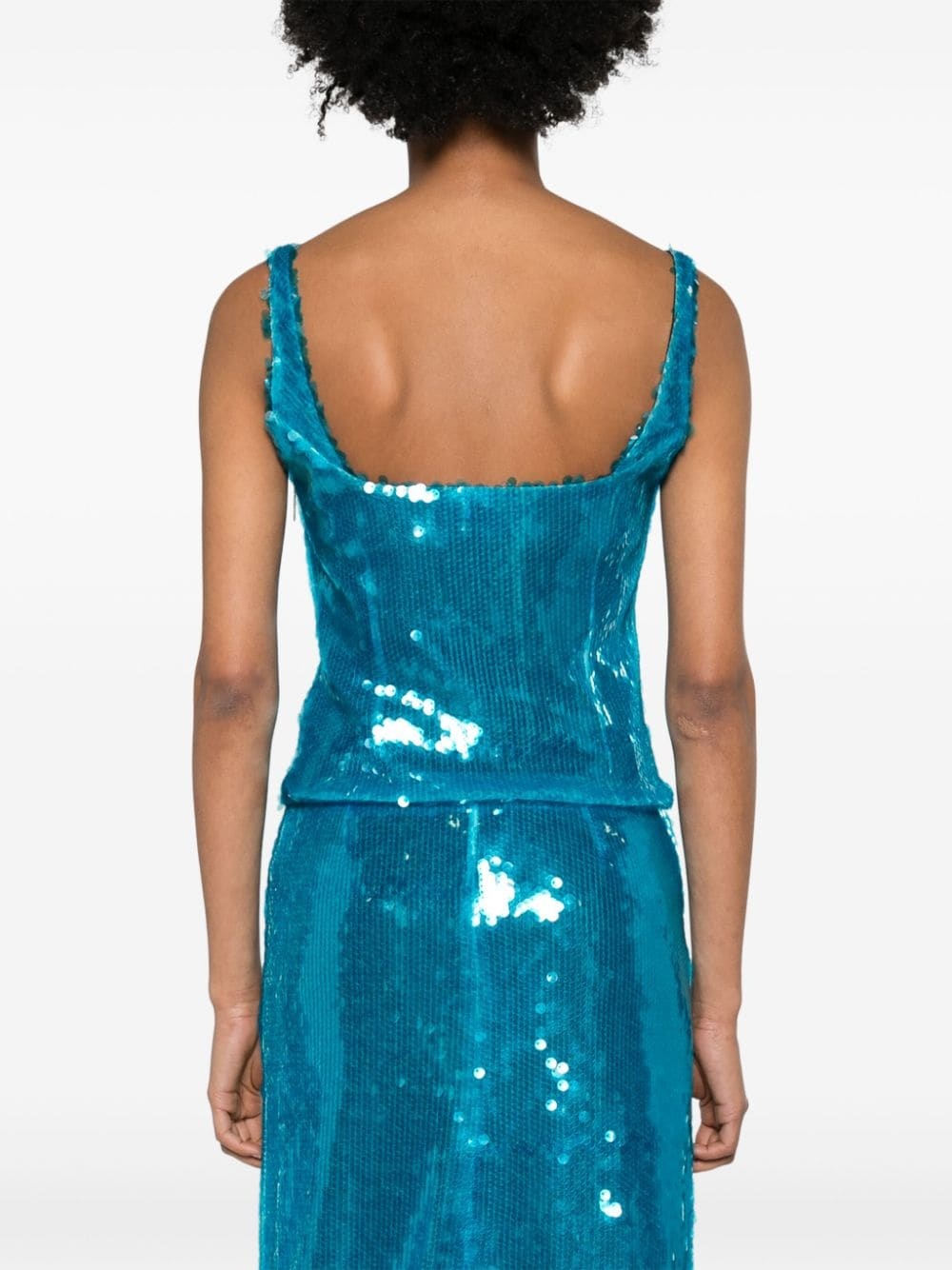 Hornet sequinned tank top - 4