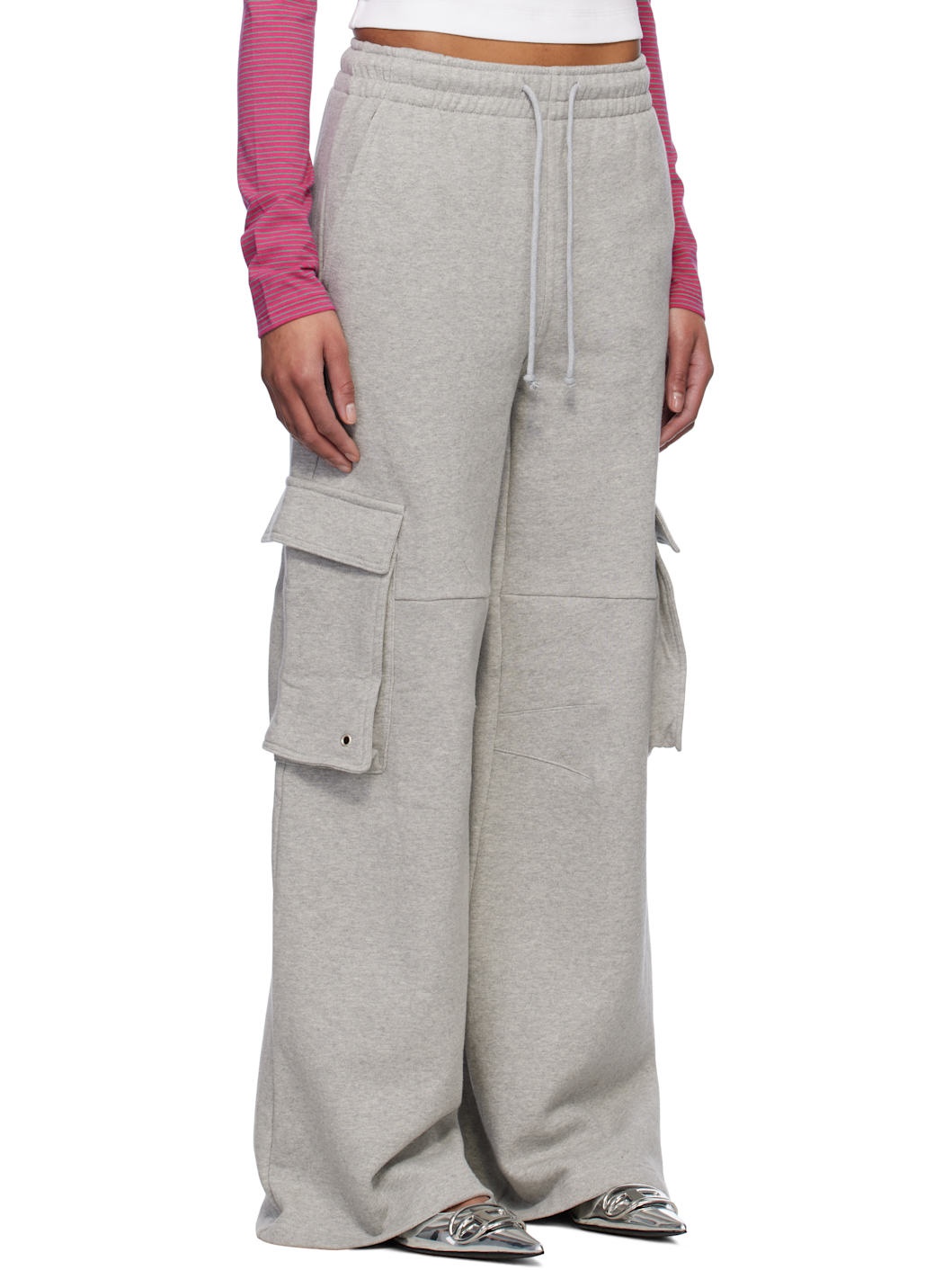 Gray Cargo Lounge Pants - 2