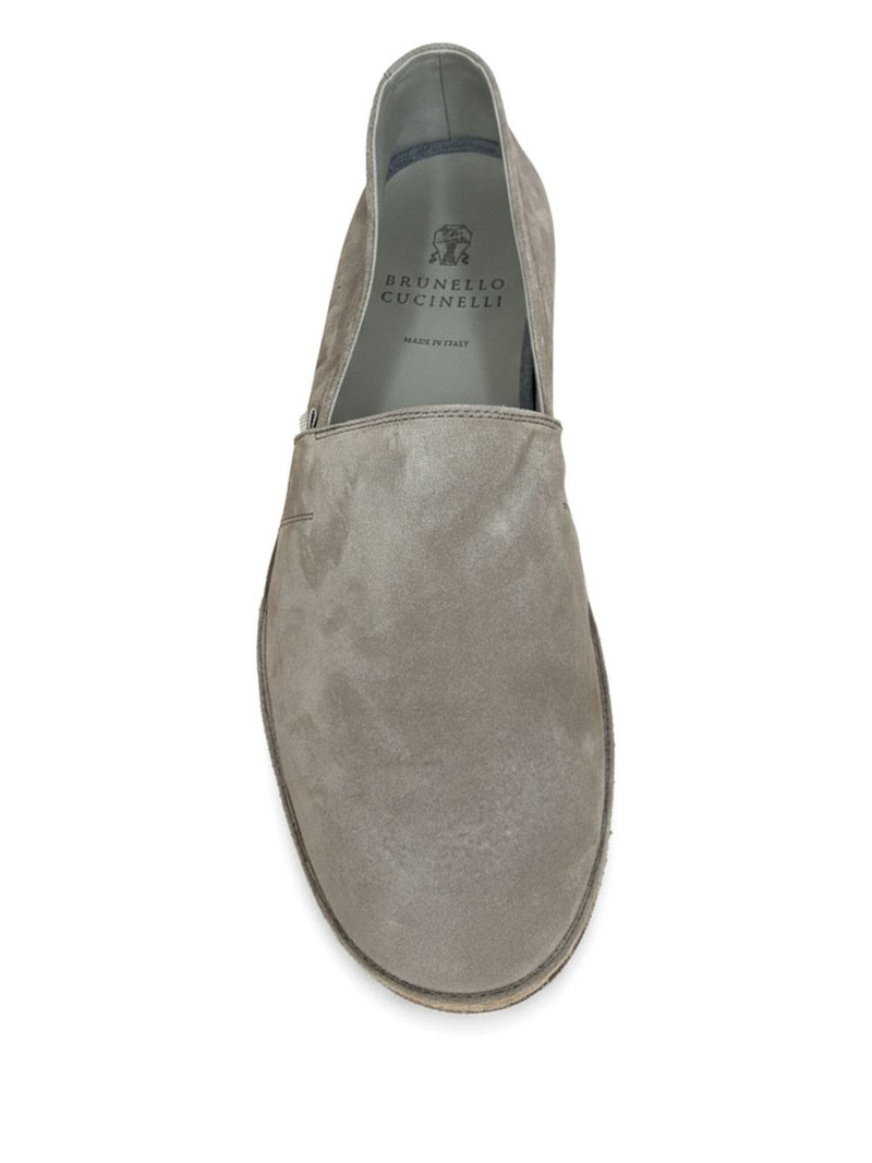 Brunello Cucinelli suede slip-on espadrilles outlook