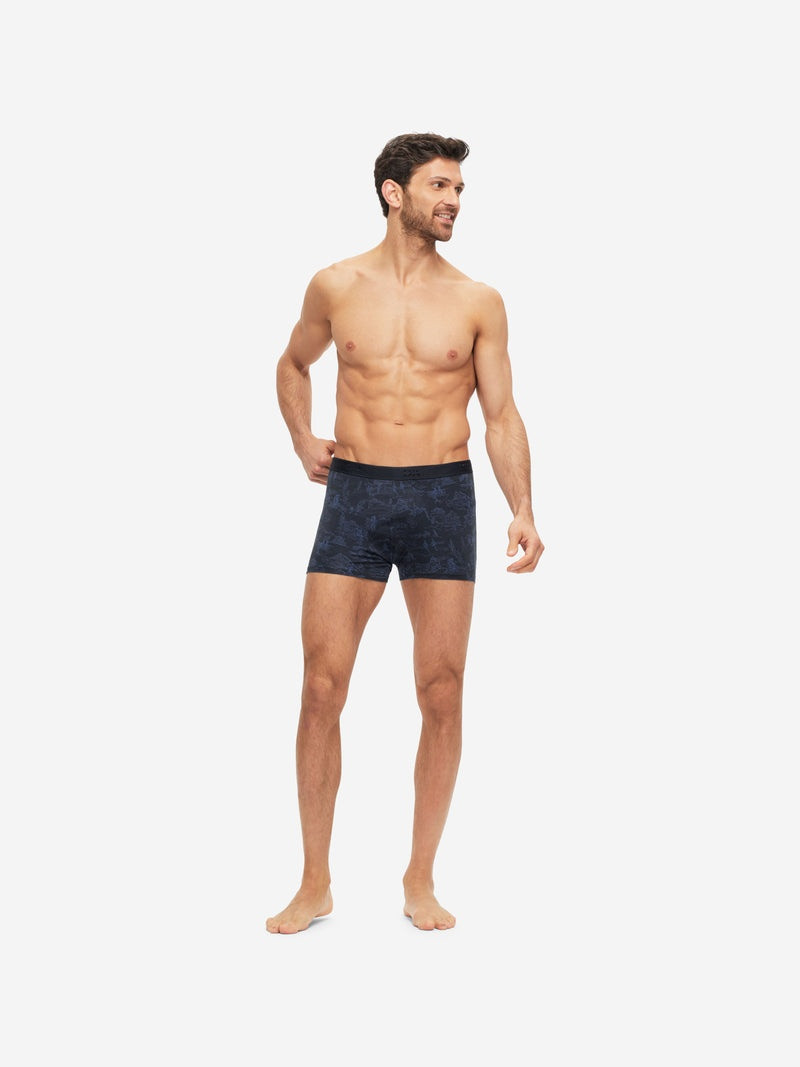 Derek Rose Men's Boxer Briefs Tolie 7 Pima Cotton Stretch Navy outlook