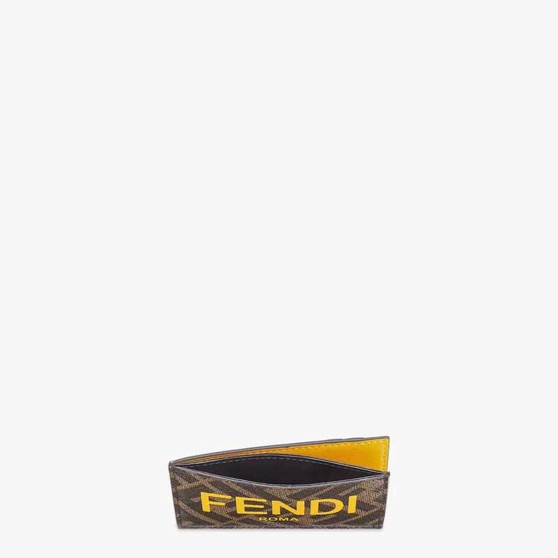 FENDI Brown fabric card holder outlook
