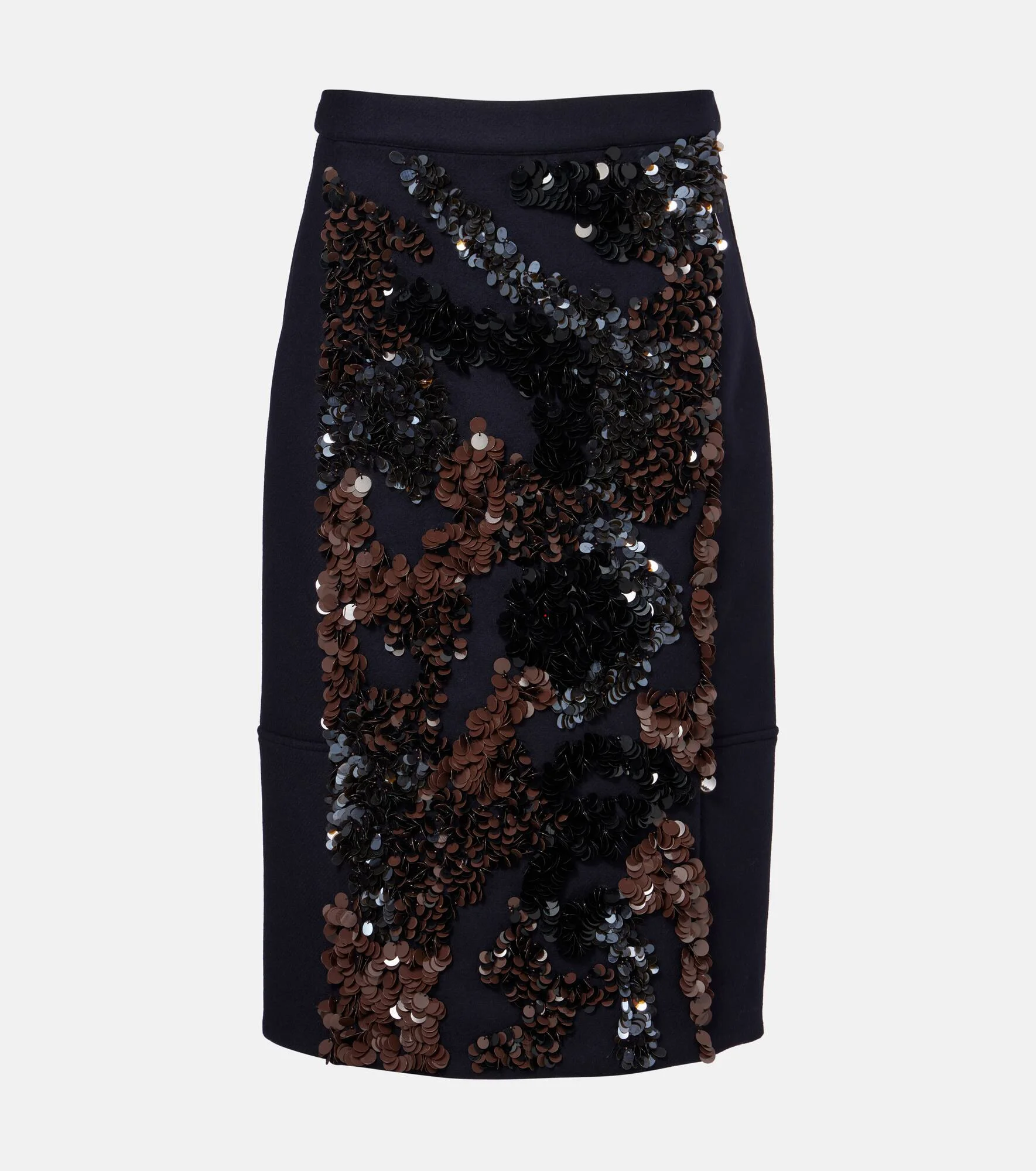 Sequined wool-blend midi skirt - 1