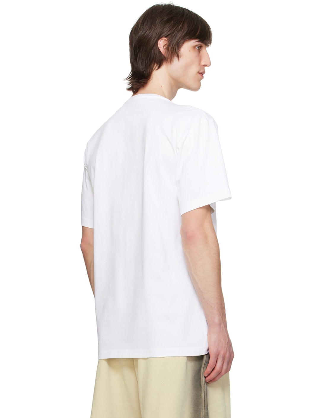 White V-Neck T-Shirt - 3