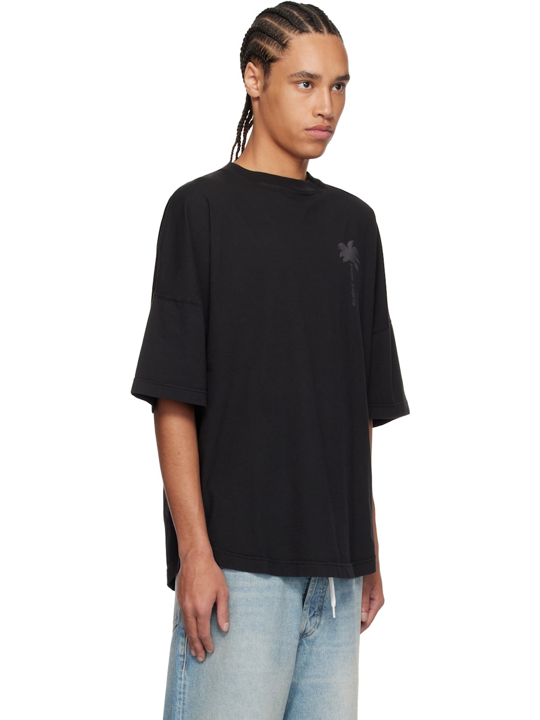 Black Palms Over T-shirt - 2
