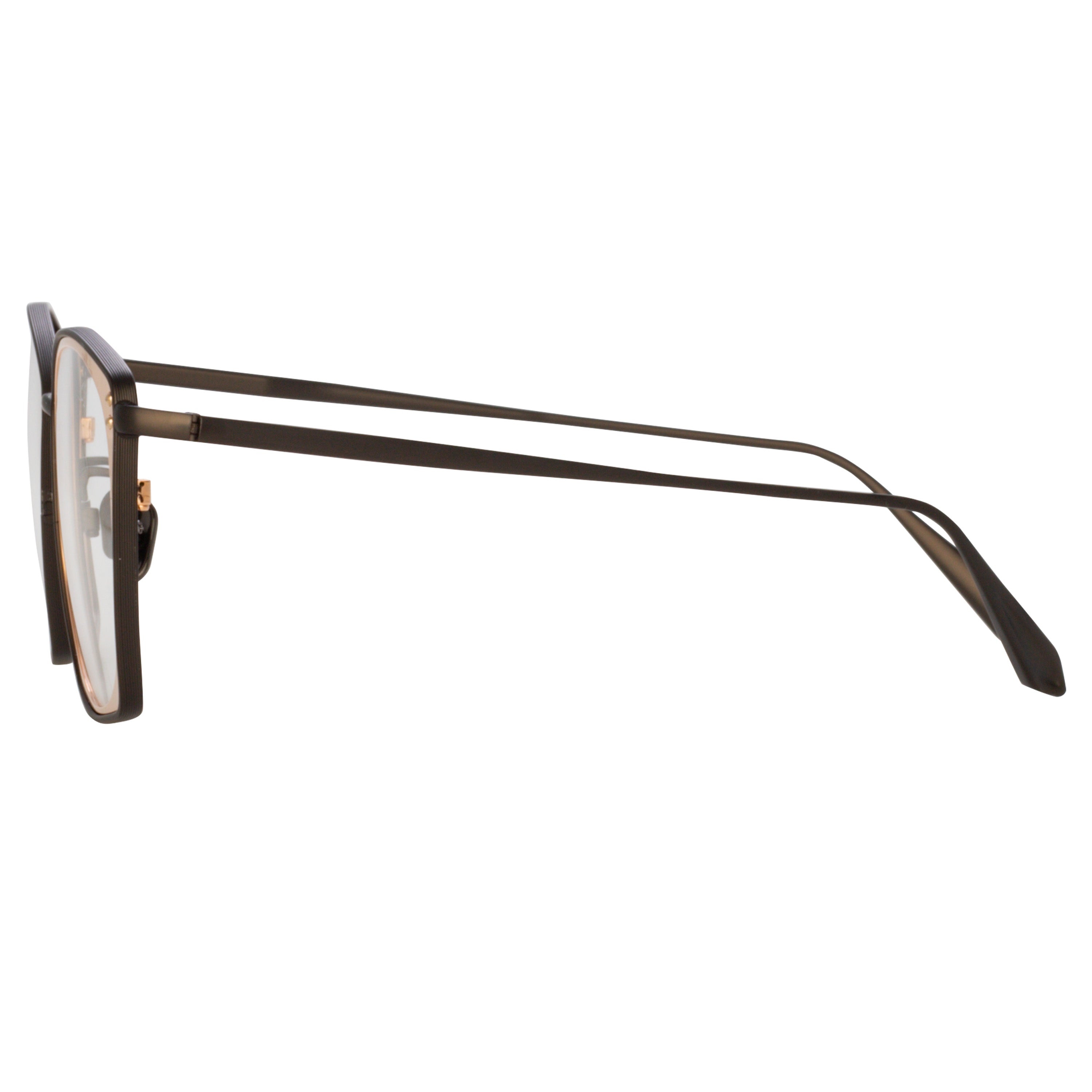 MILO SQUARE OPTICAL FRAME IN NICKEL AND ROSE GOLD - 4