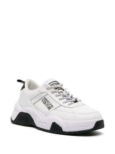 VERSACE JEANS COUTURE logo-print lace-up sneakers outlook