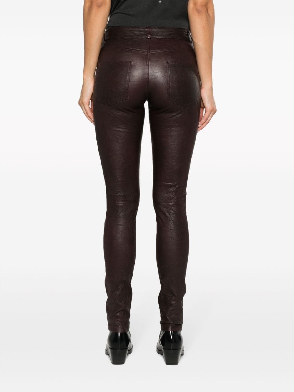 Phlame skinny leather trousers - 4